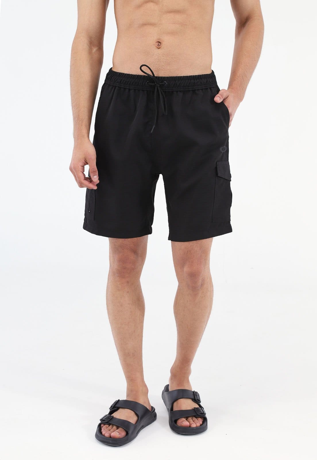 Vista principal Bermuda Oakley Reta Mod Cargo Zip Preta Oakley preto