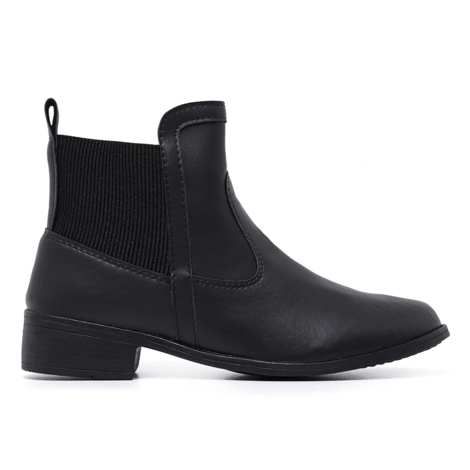Bota Feminina Coturno Cano Baixo Curto Botinha Schiareli 11212 Preto