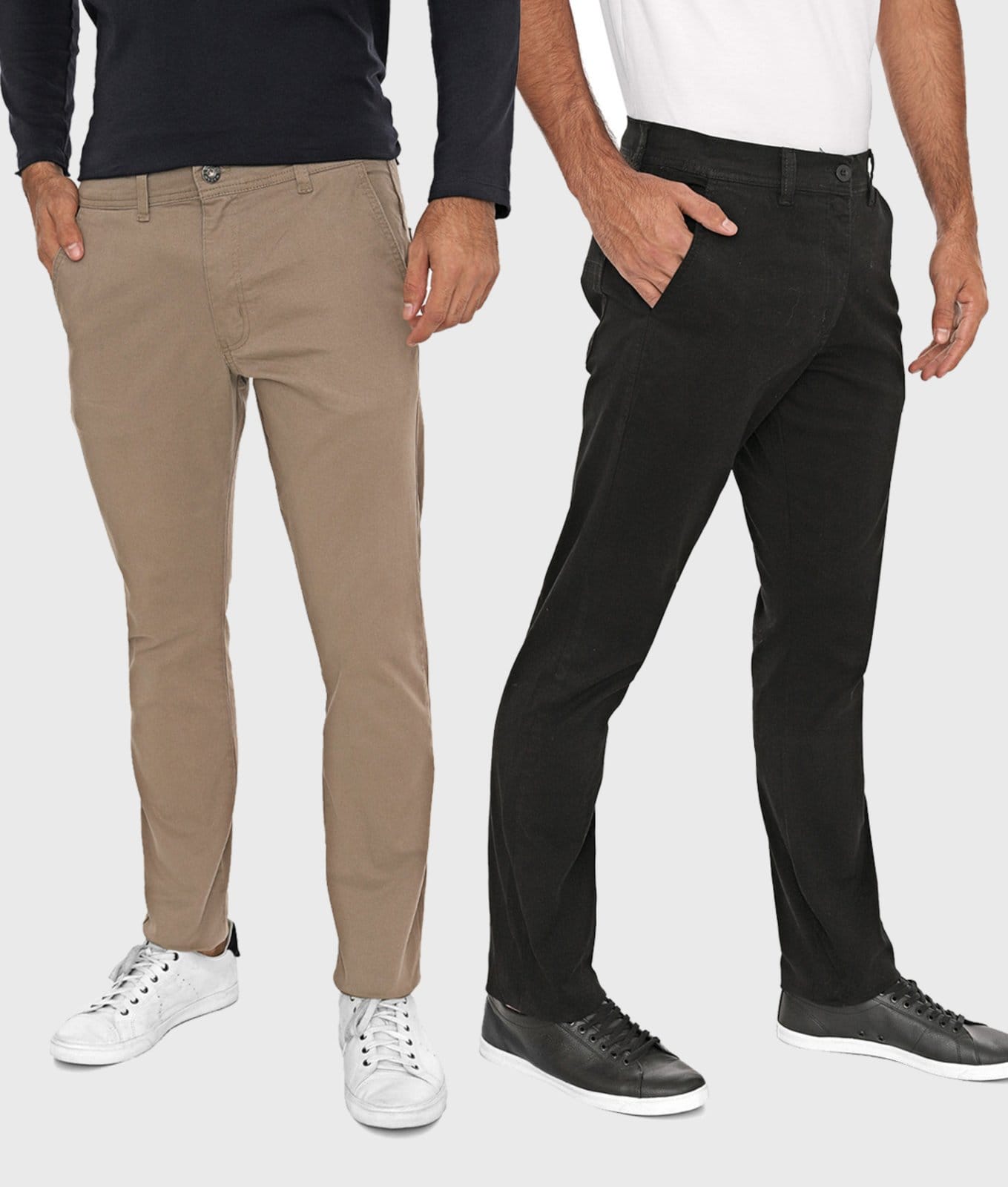 Kit 2 Calças Macaw Sarja Elastano Insert e