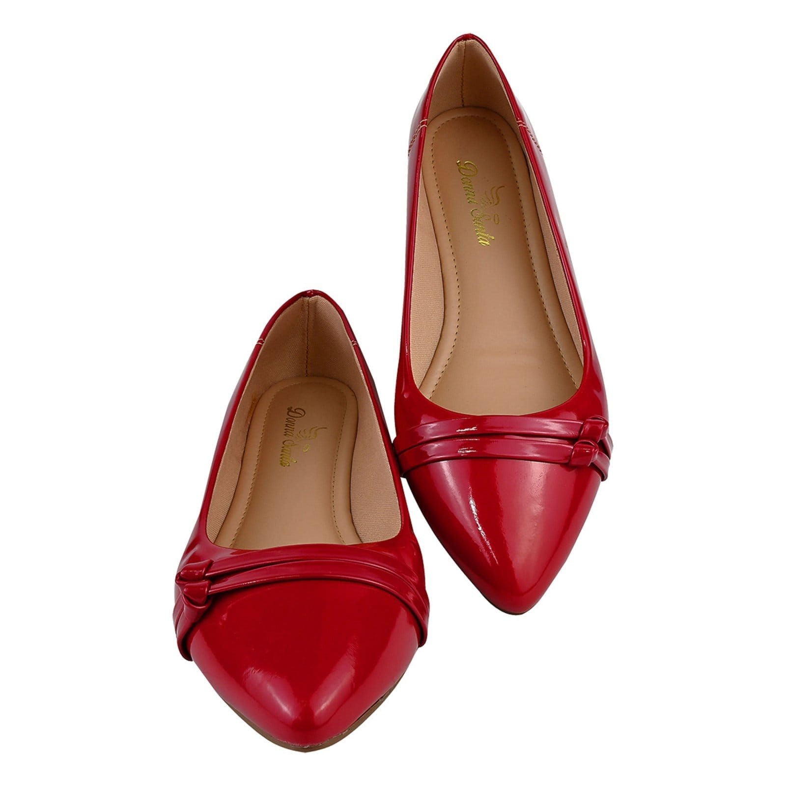 Vista 2 Sapatilha Enfeite Donna Santa Bico Fino Vermelha Donna Santa vermelho