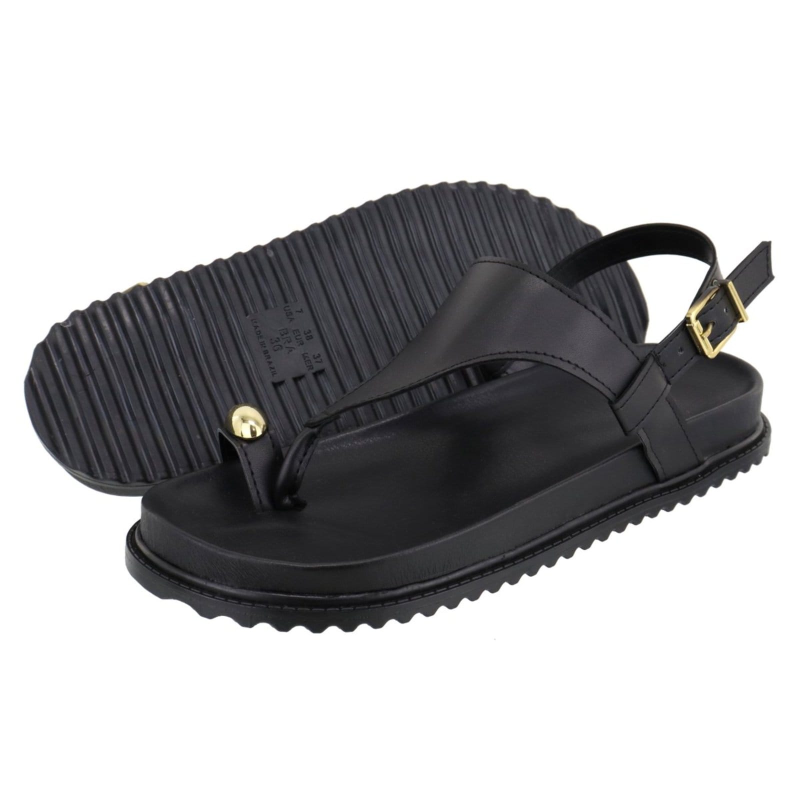 Vista 2 Sandália Papete Rasteira Asa Delta Preta TELLINI STORE preto