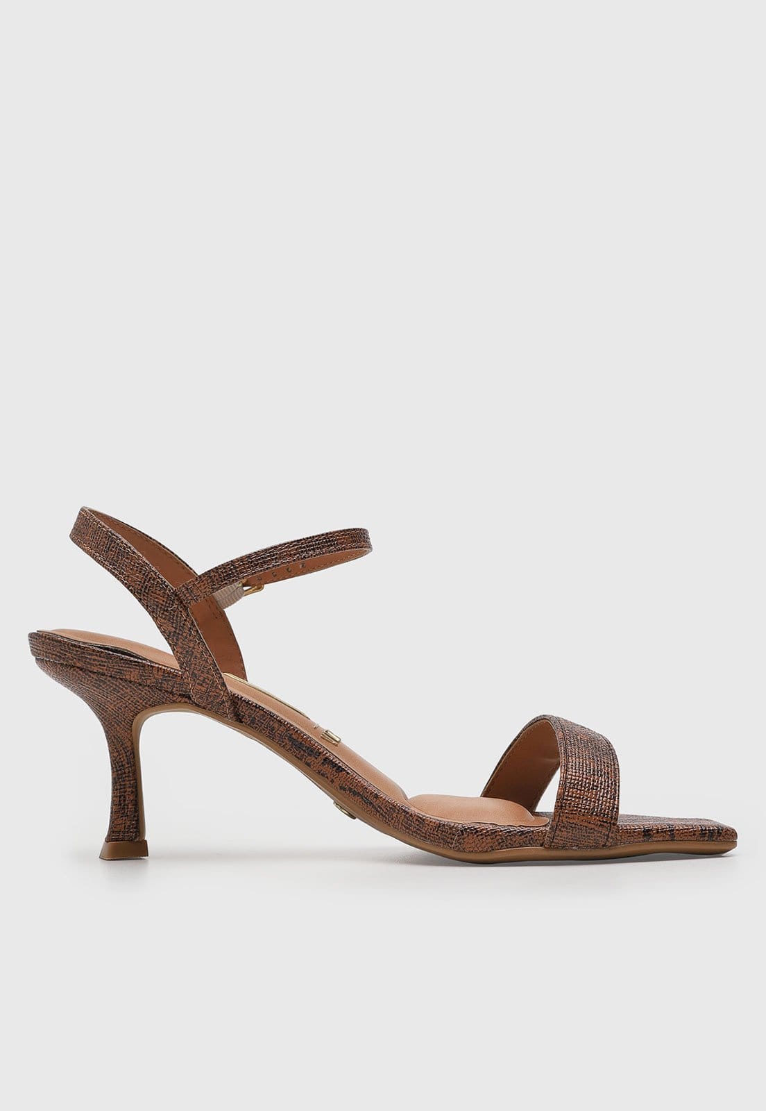 Vista 2 Sandália Feminina Vizzano Salto Médio Ponta Quadrada VIZZANO marrom