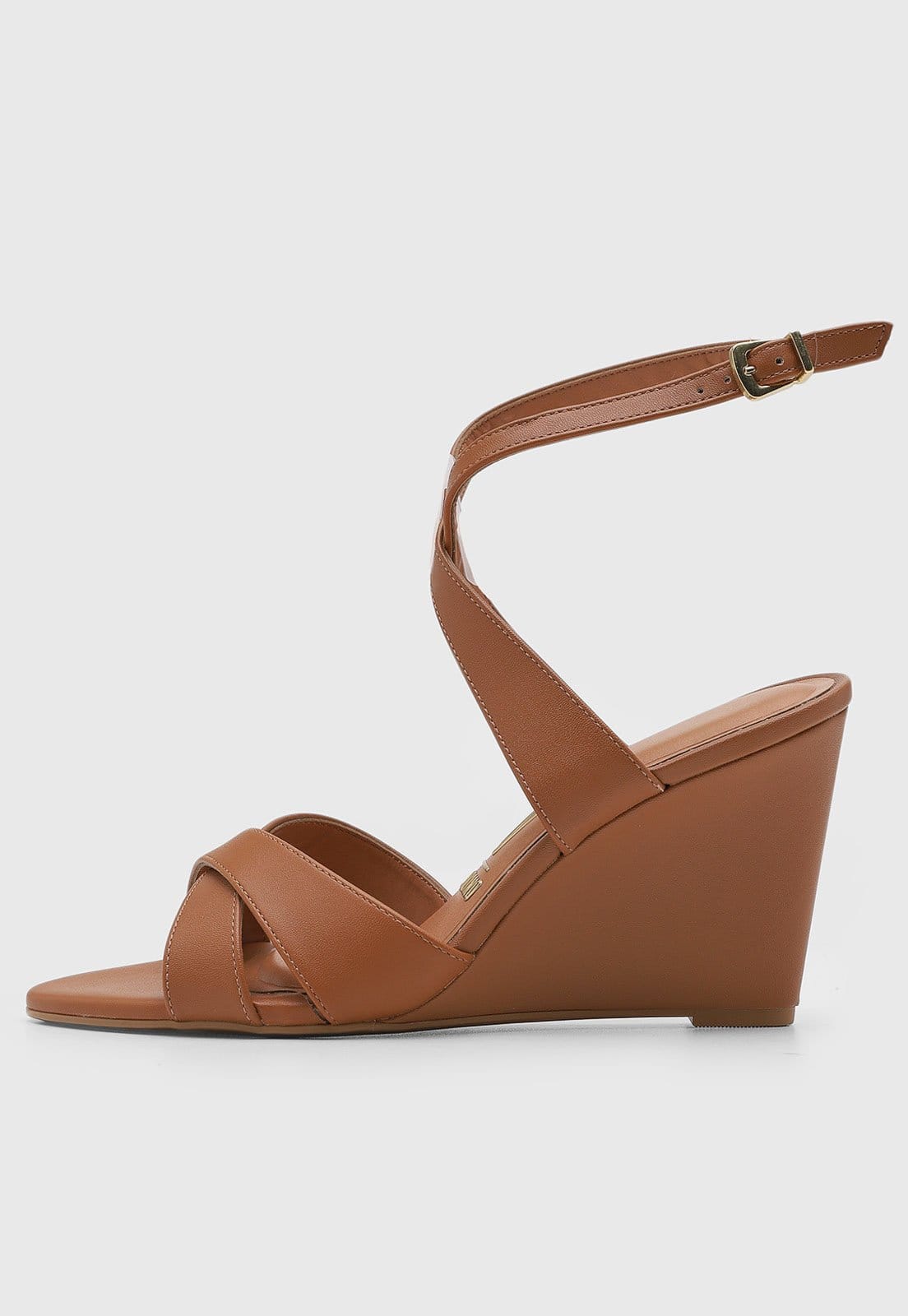 Sandália Feminina Vizzano Salto Anabela Caramelo