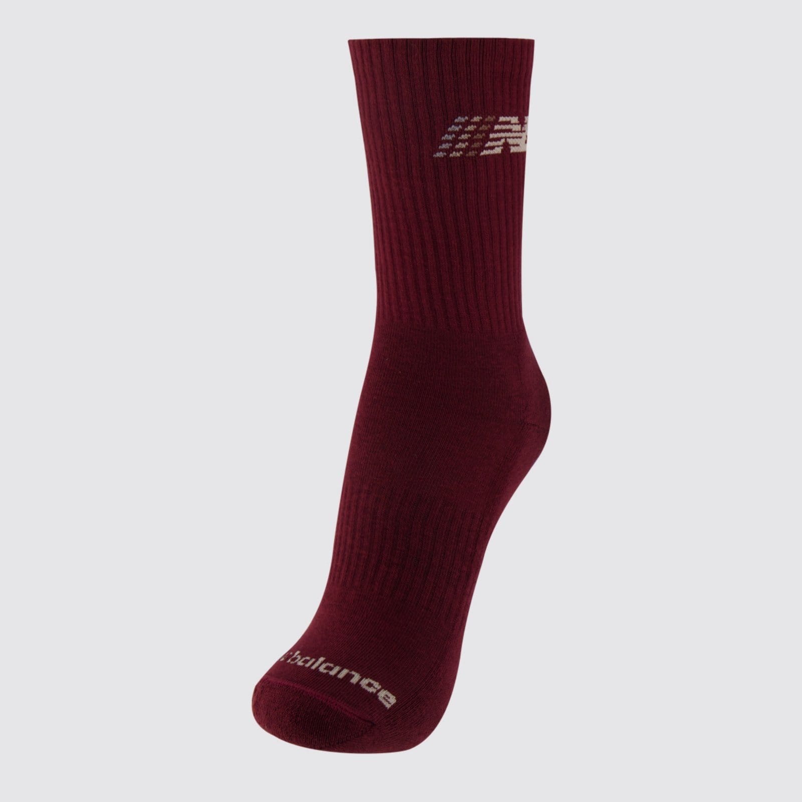 Vista principal Meia New Balance Cano Alto Graphic Feminino Vinho New Balance vermelho