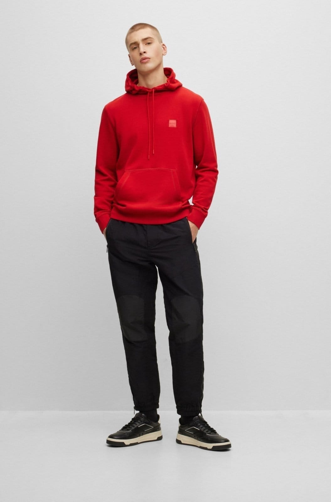 Vista 2 Moletom De Algodão Terry Com Patch De Logo. 6GG Boss vermelho