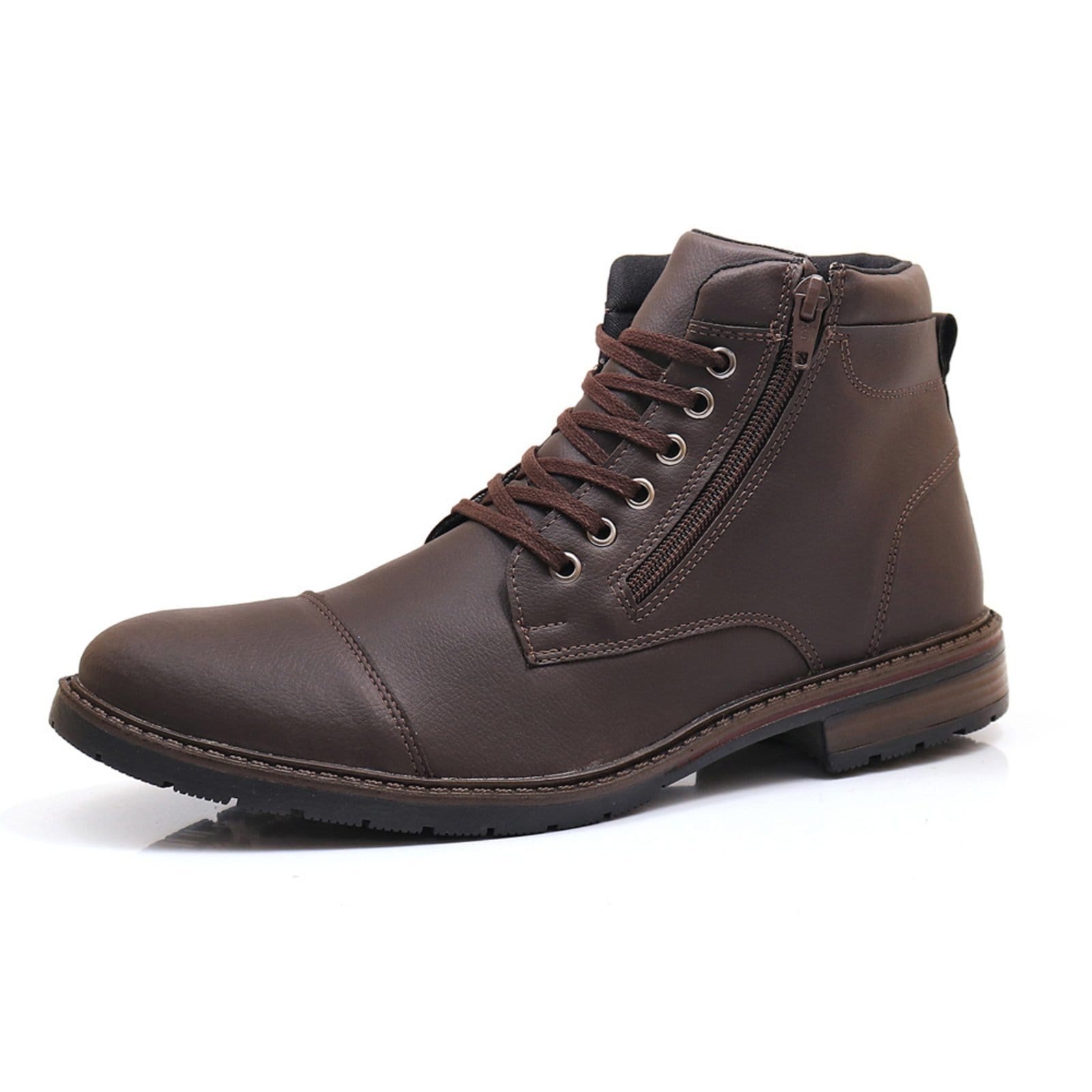 Bota Masculina Casual Confortavel Bredeni Coturno Com Ziper Lateral