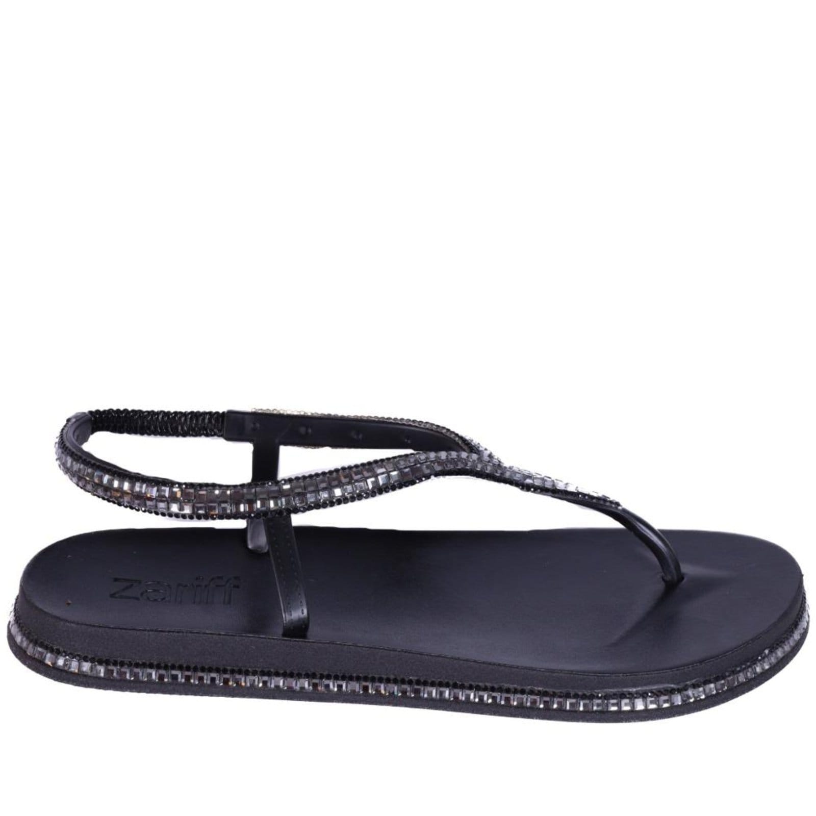 Sandália Rasteira Feminina Zariff Pr152 Preto