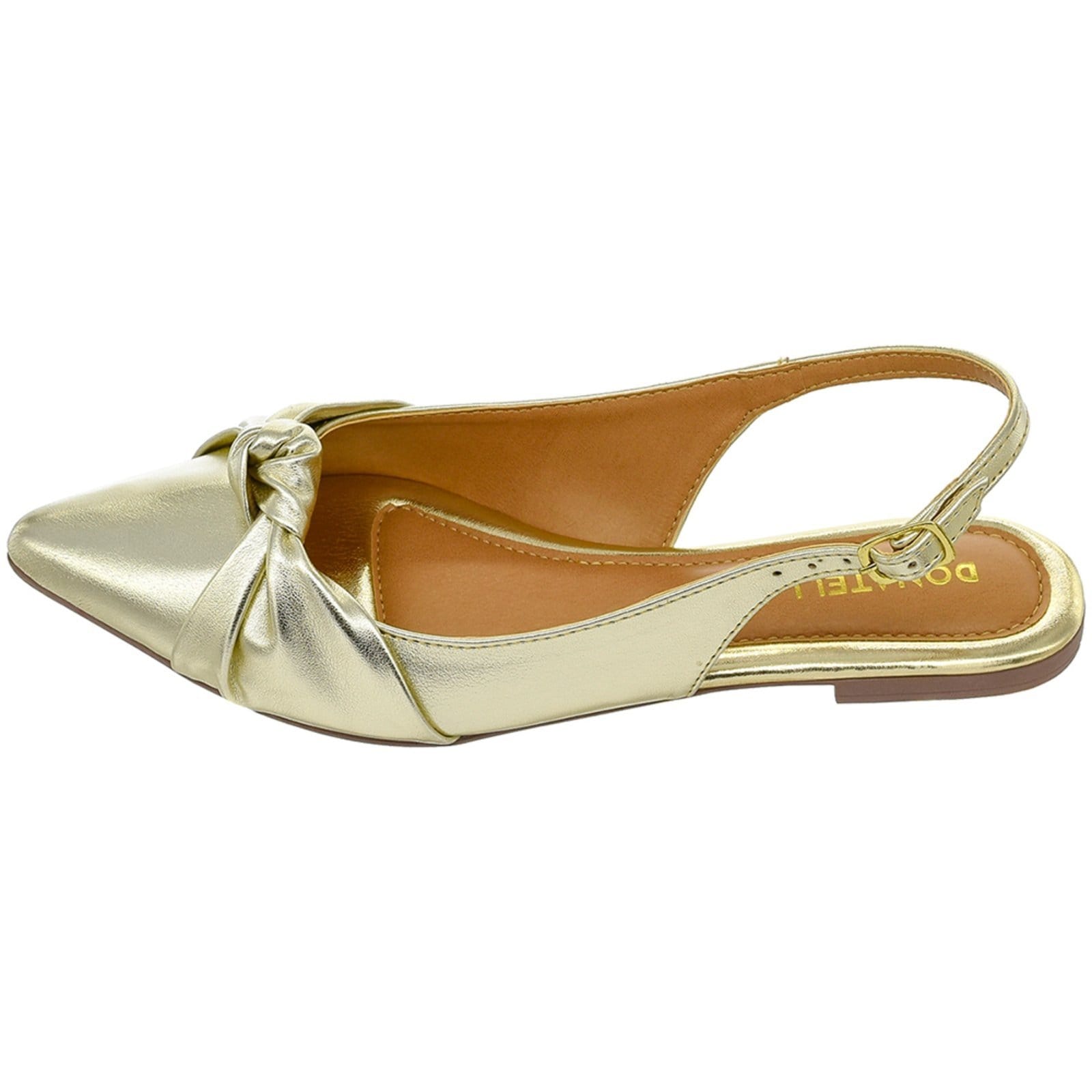 Vista 2 Kit 2 Pares Sapatilha Feminina Bico Fino Mule Slingback CM Calçados Nó e Ouro Light Monte Shoes preto