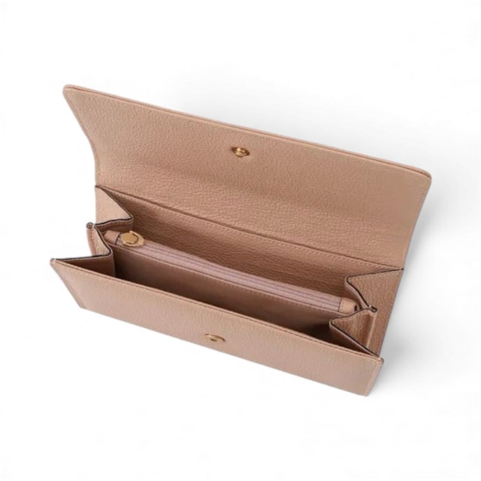 Vista 2 Carteira Feminina De Couro Legítimo Mariart 251 Creme Mariart bege