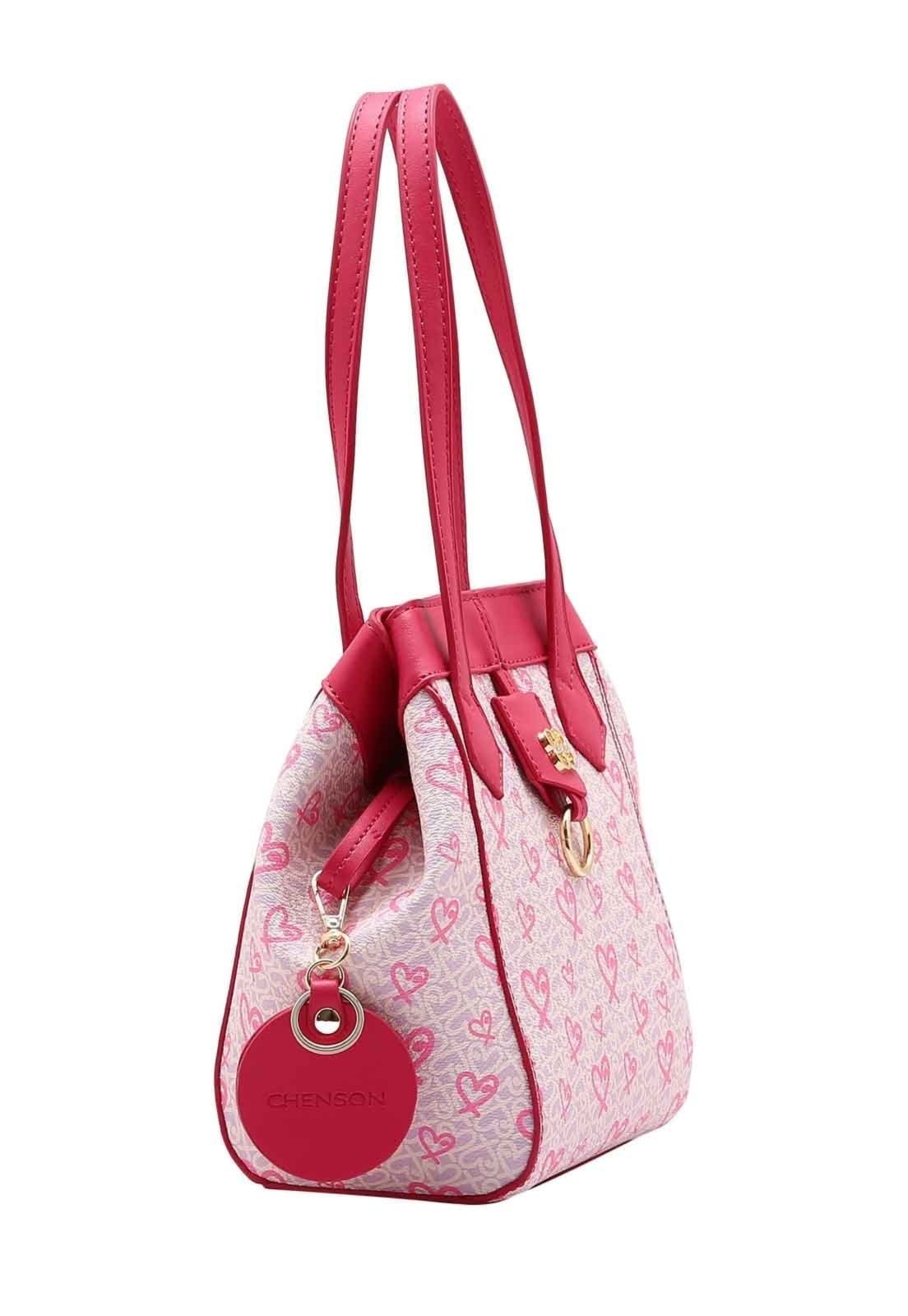 Vista 2 Bolsa Feminina Chenson Original Little Heart Ombro 3484962 Chenson rosa