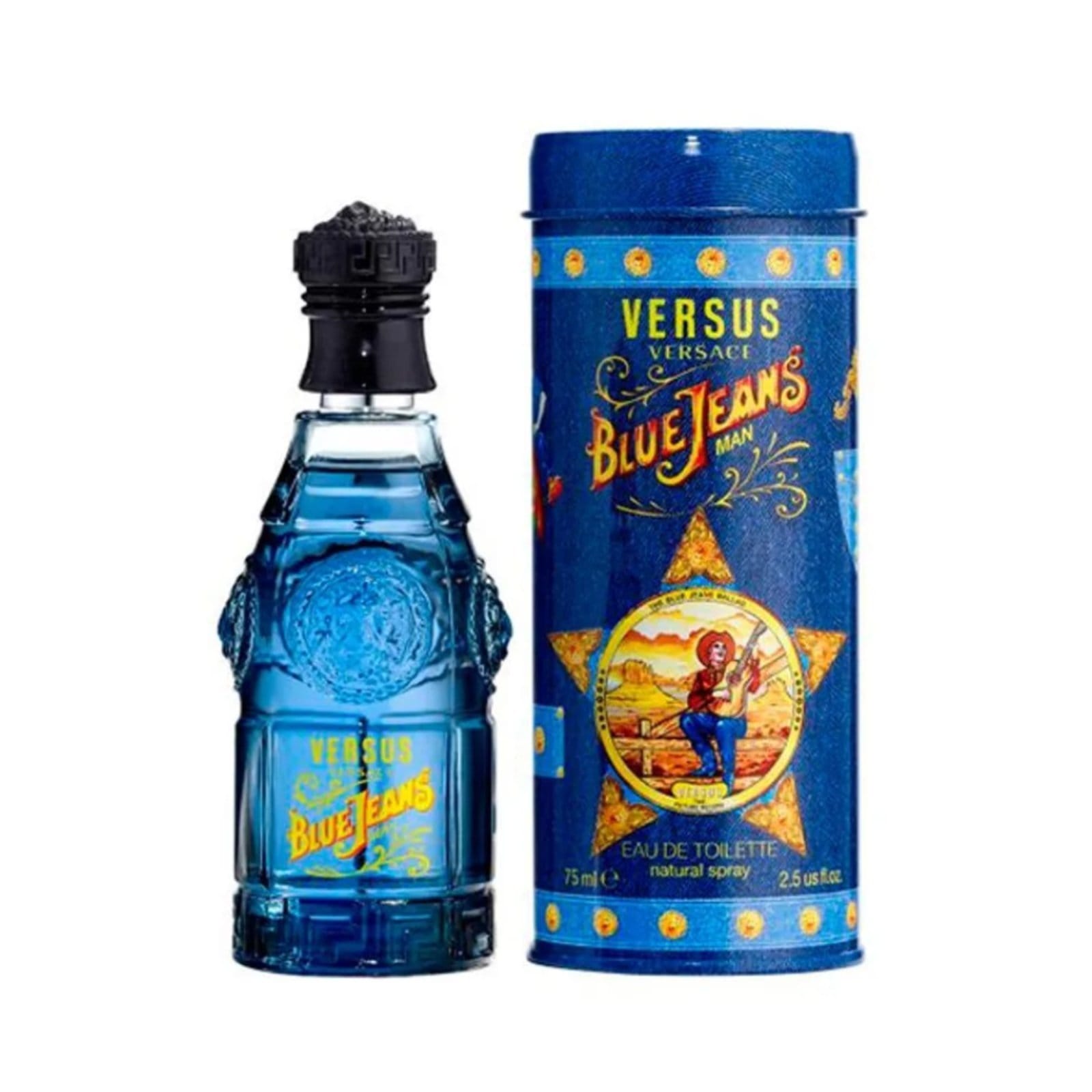 Vista 2 Versace Blue Jeans Versace Eau de Toilette - Perfume Masculino Versace azul blue