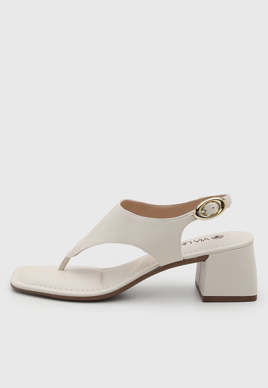 Sandália Feminina VIA UNO Salto Baixo Preta