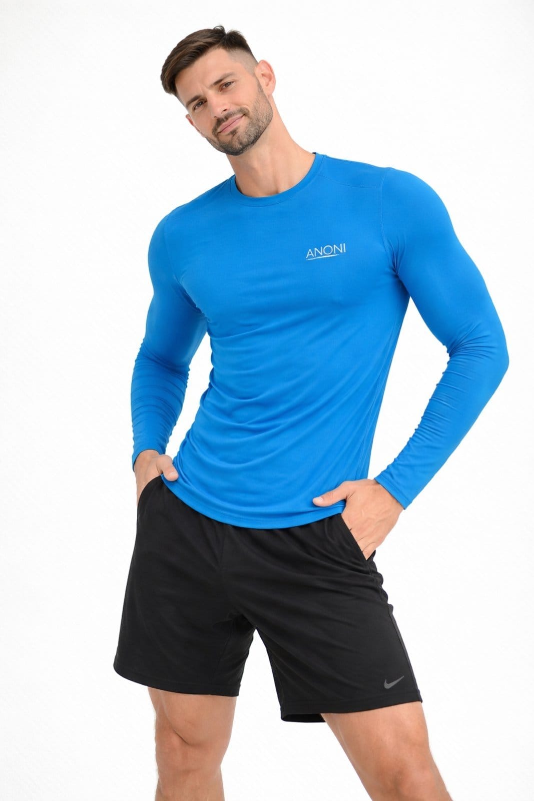 Vista principal Blusa Manga Longa D Bell Outlet Fashion Proteção UV Claro D BELL OUTLET FASHION azul