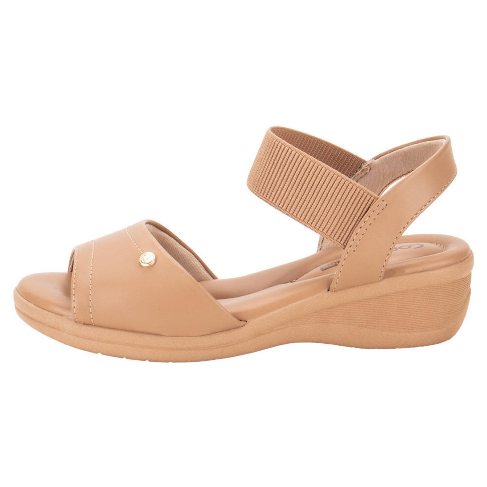 Vista 2 Sandália Feminina Anabela Comfortflex 2488404 1458840 Comfortflex bege