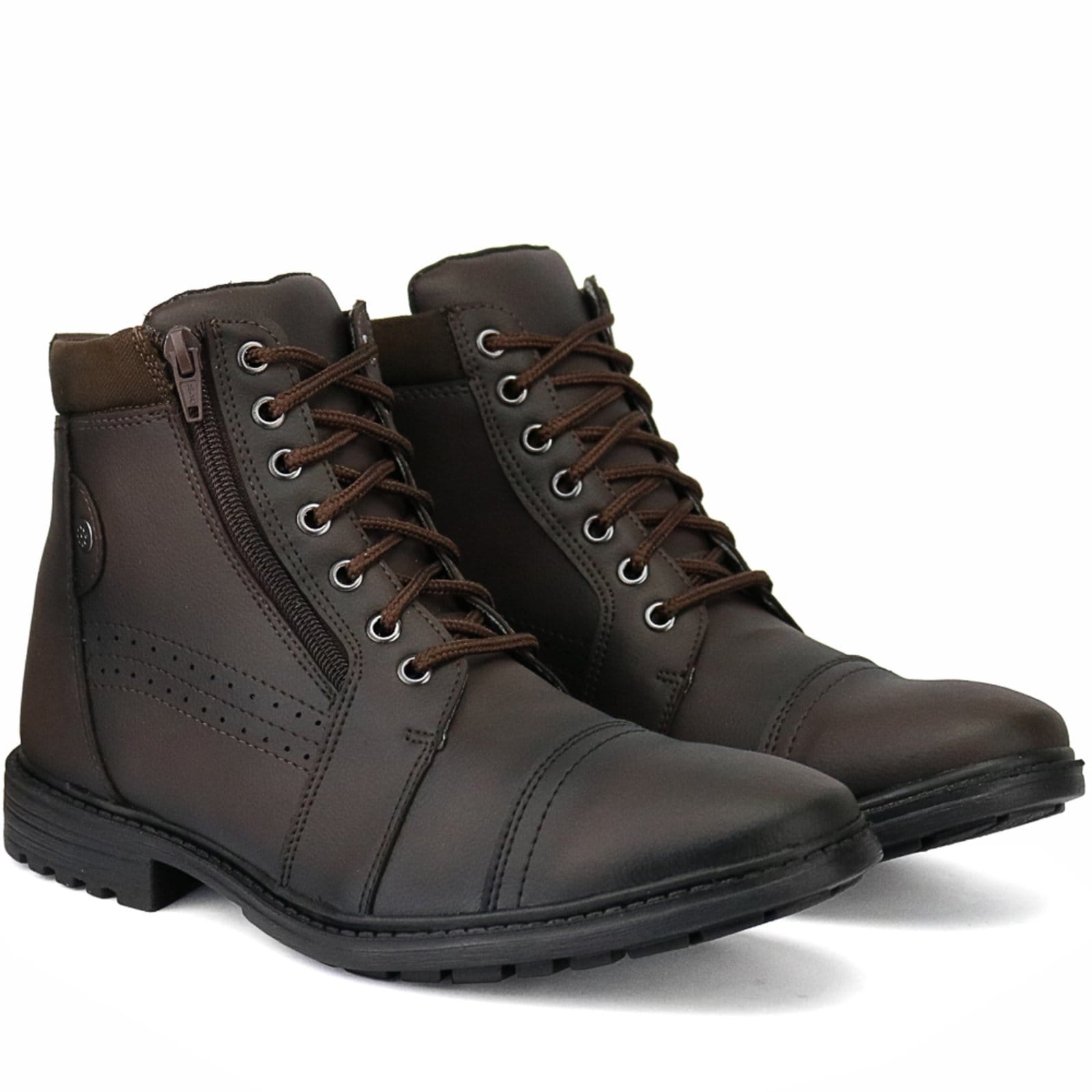 Bota Masculina Casual Coturno Cano Médio Conforto Dia a Dia