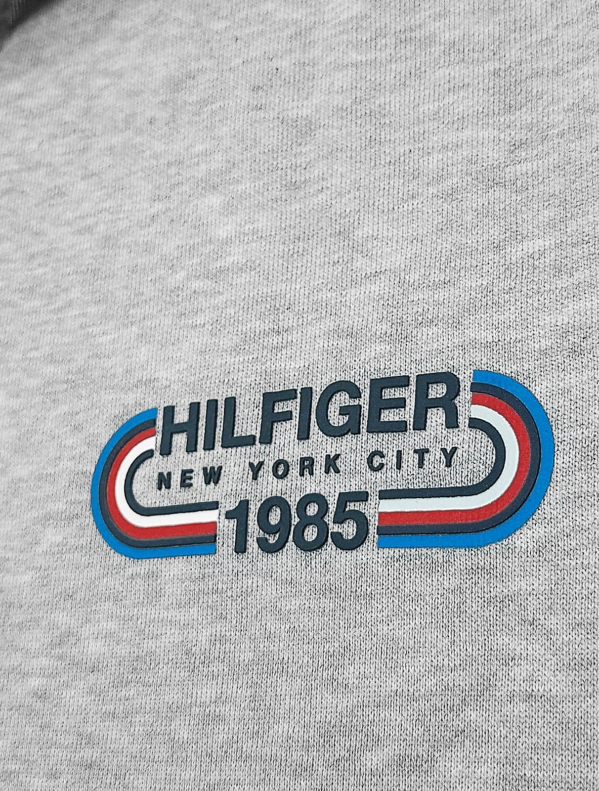 Vista 2 Moletom Tommy Hilfiger Masculino Track Graphic Half Zip Mescla Tommy Hilfiger cinza
