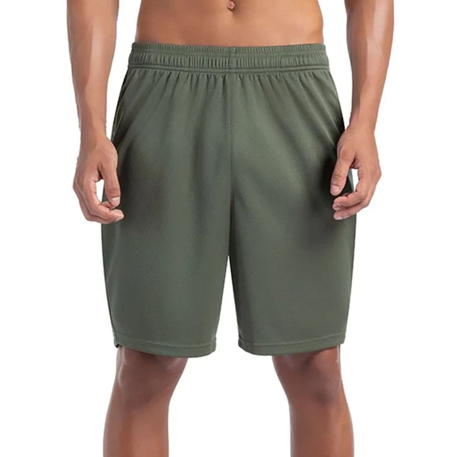 Vista principal Bermuda Masculina Olympikus Line Mesh 7 Dry Action OLYMPIKUS verde