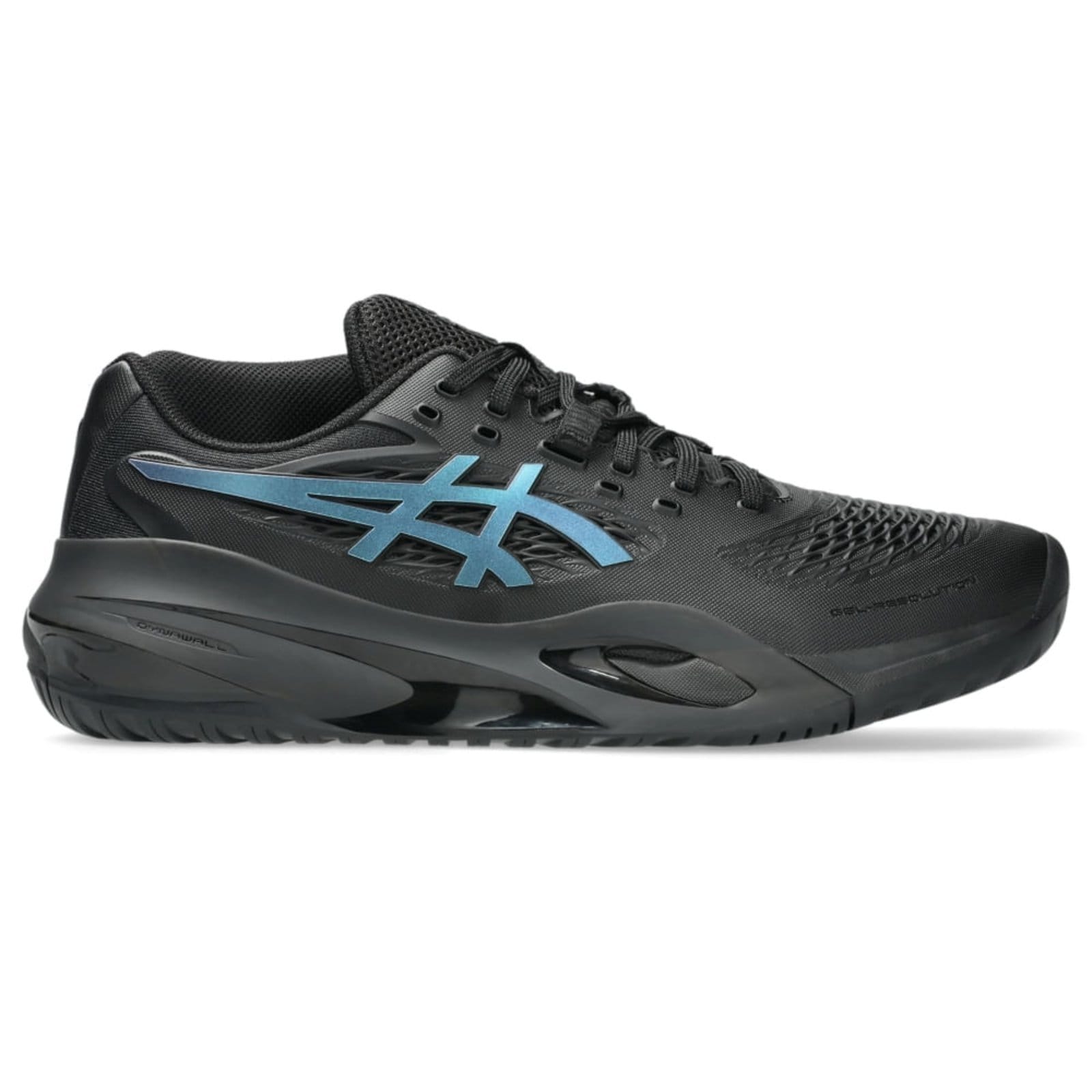 Vista 2 Tênis ASICS Gel-Resolution X Night Energy - Masculino - Preto/Azul ASICS preto azul