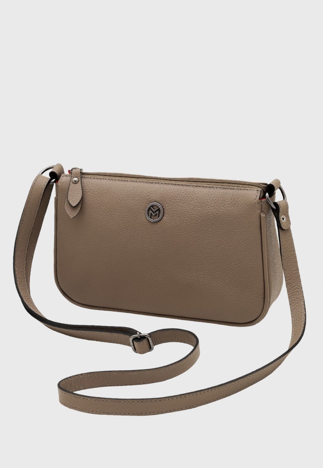Vista principal Bolsa Transversal Couro Mariart 2030 New Mariart bege
