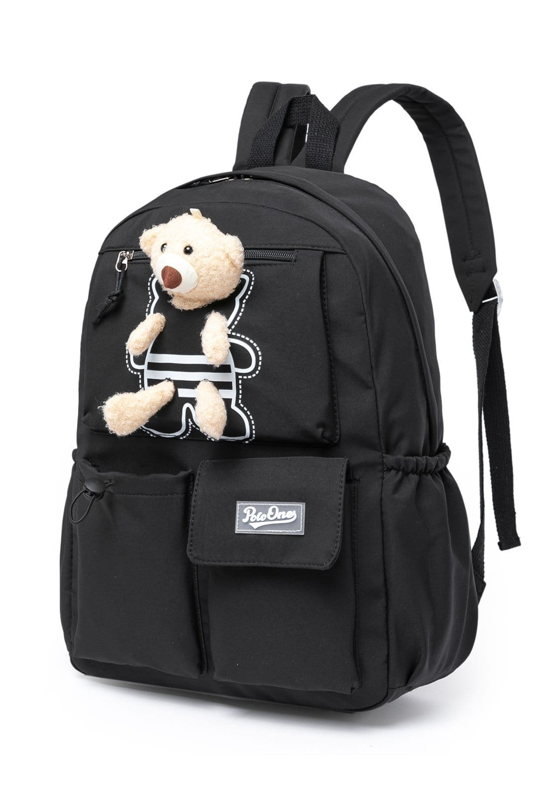 Vista 2 Mochila Polo One Feminina Escolar Juvenil Menina Resistente Polo One preto
