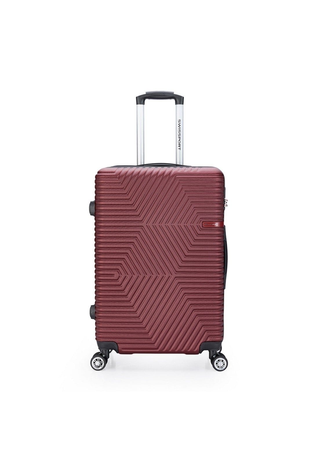 Vista 2 Mala Pequena Cadeado ABS Roda 360° Executiva Reforçada Swissport vinho