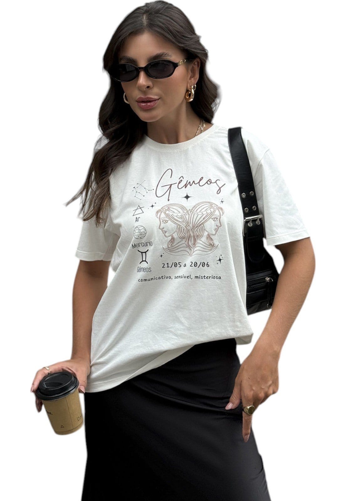 Camiseta Cianitas Off Estampa Signo êmeos