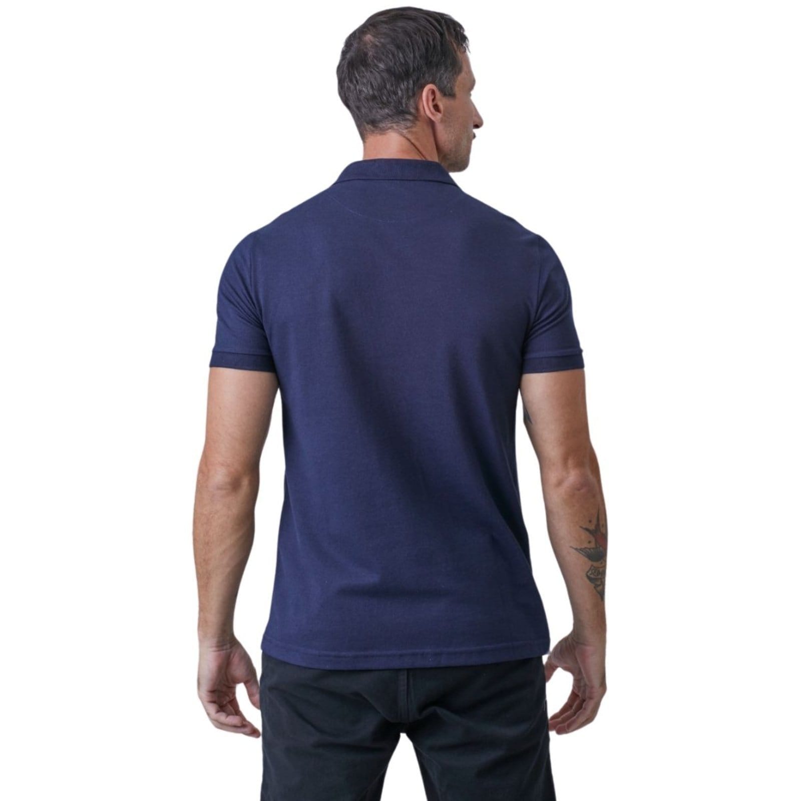 Camisa Polo Vih Triny Masculina Básica Industrie Piquet no Estilo Tommy Bordado França Marinho - 2