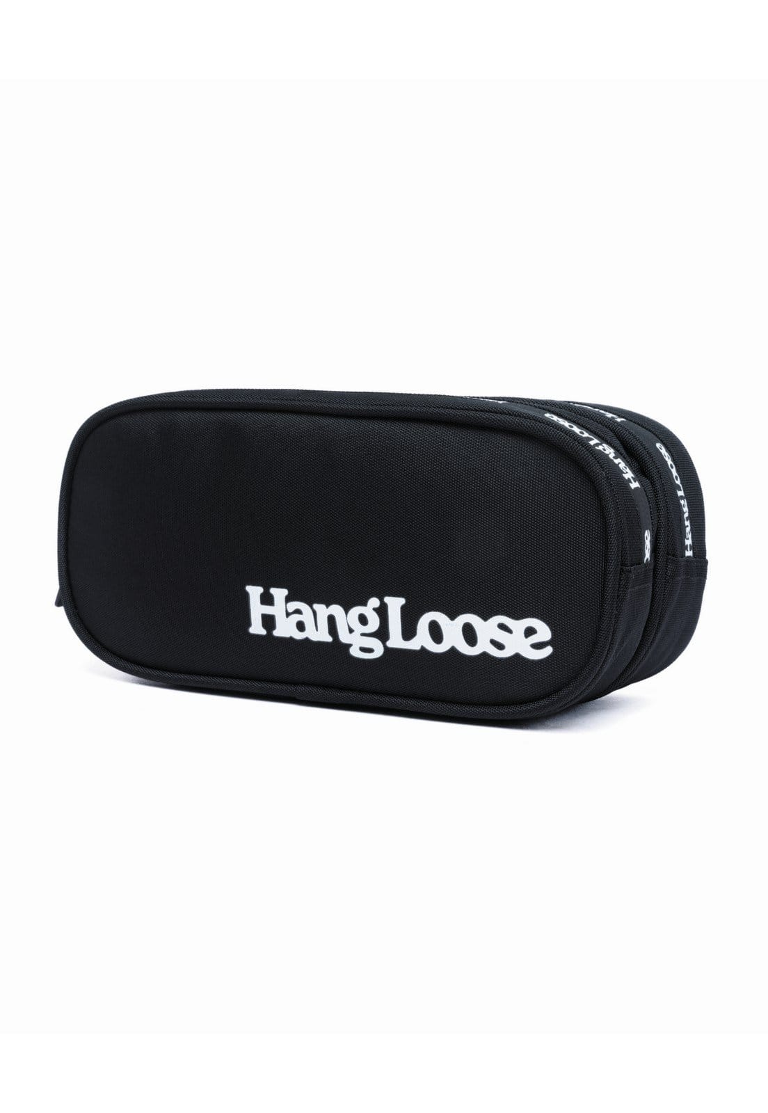 Vista 2 Estojo Escolar Hang Loose Masculino Espaçoso Moderno Reforçado Hang Loose preto