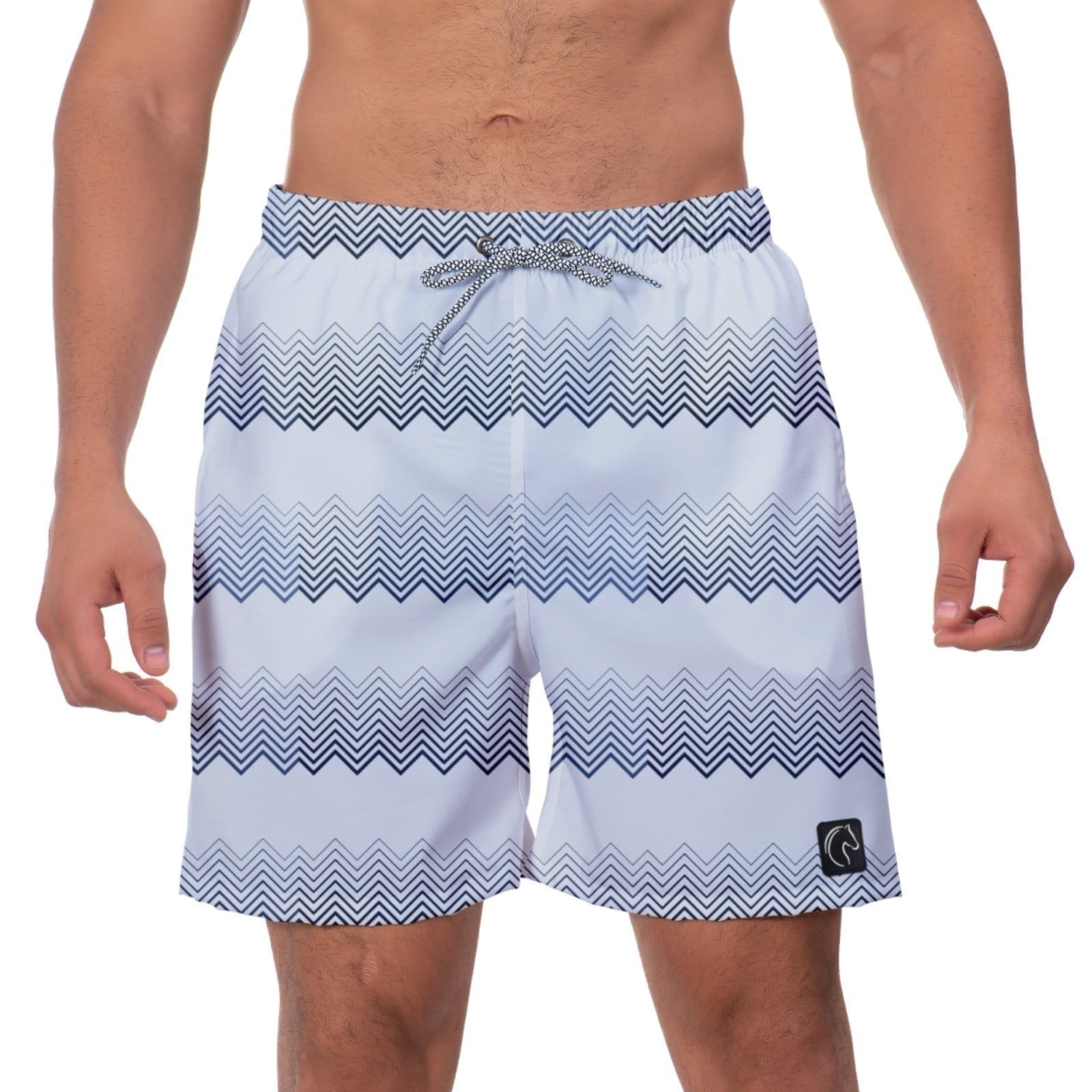 Vista 2 Short Praia Premium Masculino Academia Fitness Caminhada Estampado Moda Corrida Esporte Estilo Conforto W2 W2 STORE branco/cinza/grafite/listra/listrado