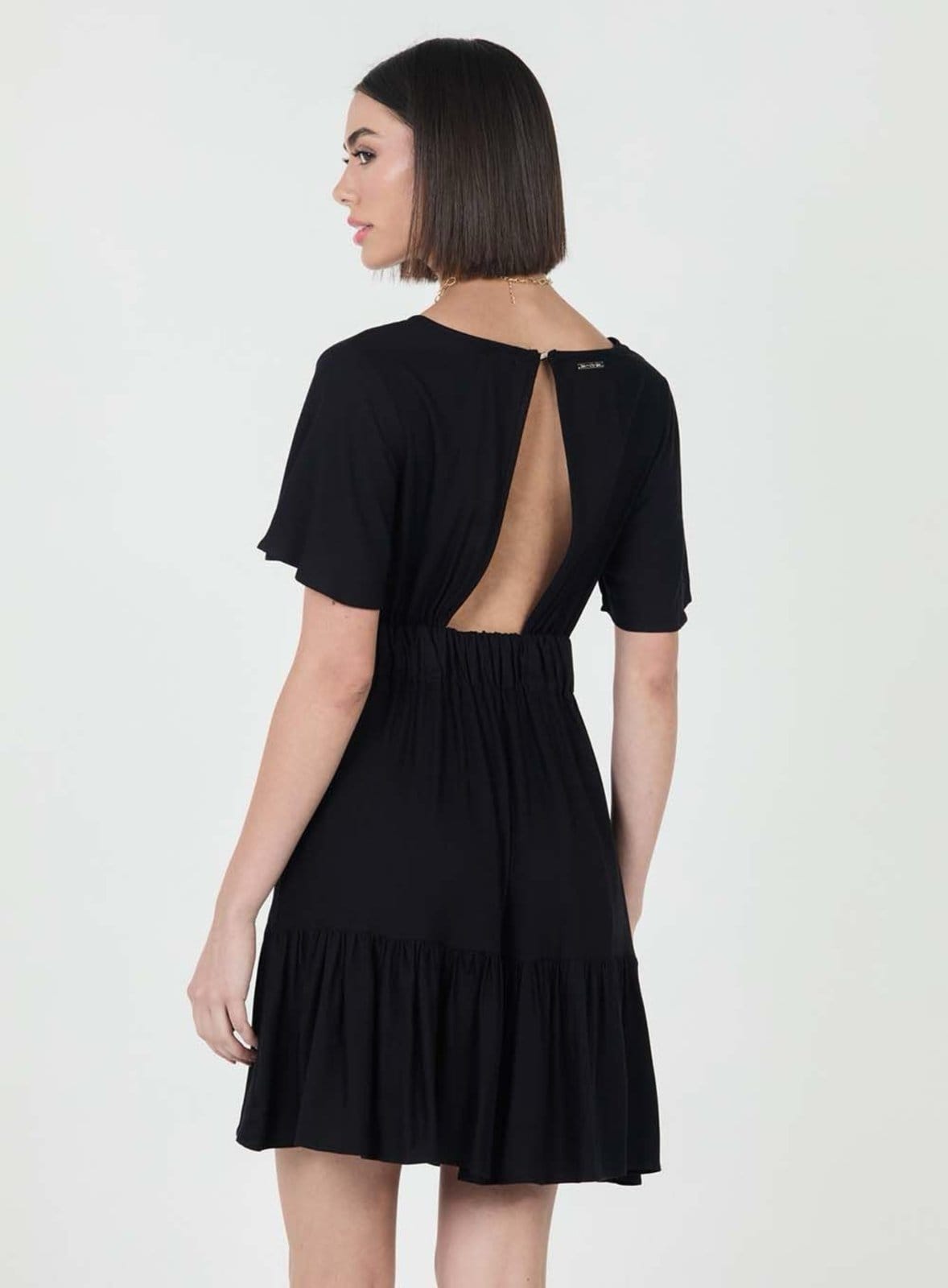 Vista 2 Vestido Comfort com Decote em V Colcci CLC Colcci CLC preto