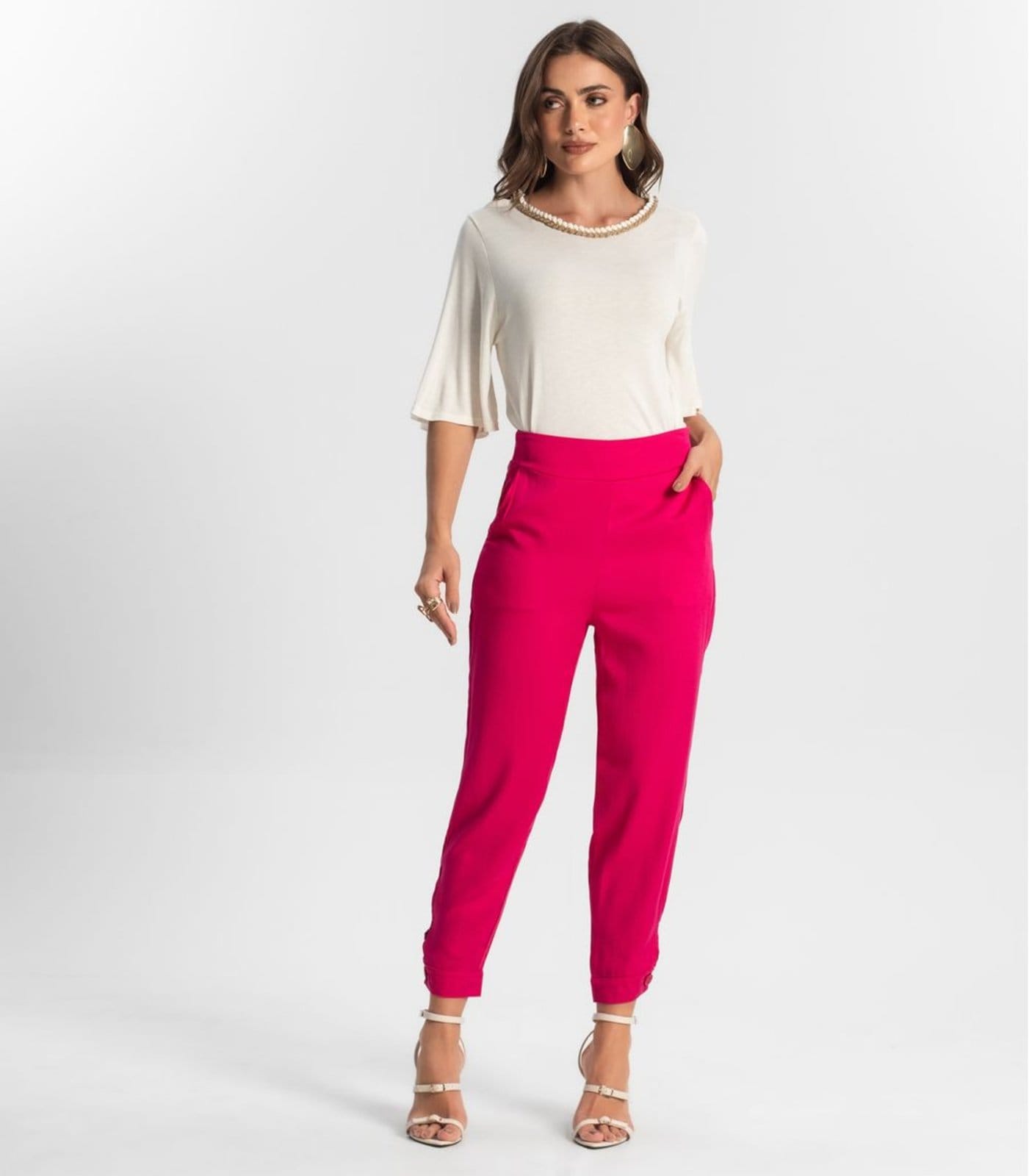 Vista 2 Calça Em Viscose Feminina Endless Endless rosa