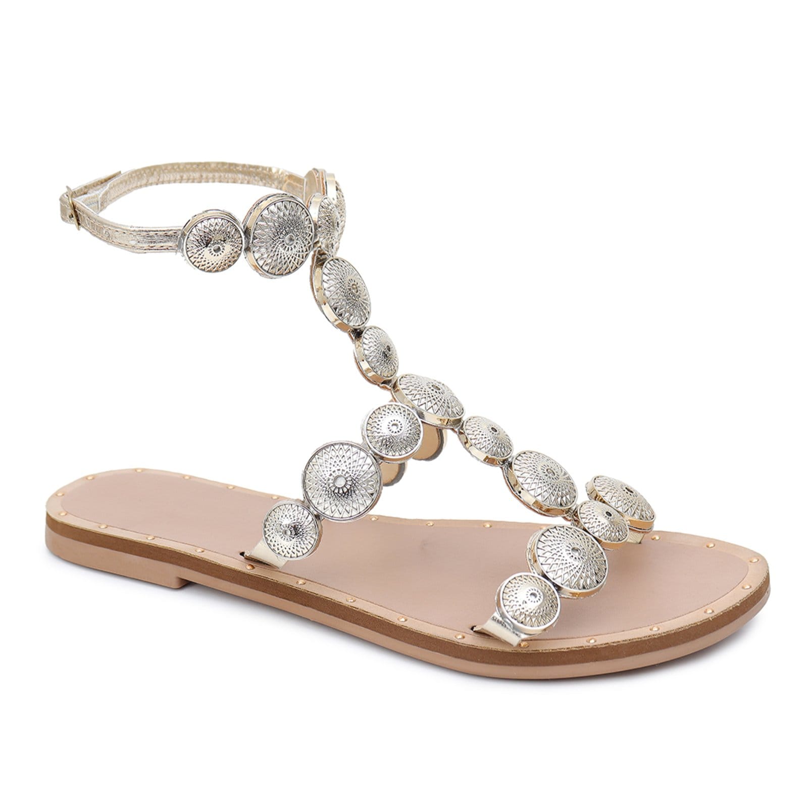 Rasteira Flor de Griffe Sandália Confortável Luxo Dia a Dia Ouro