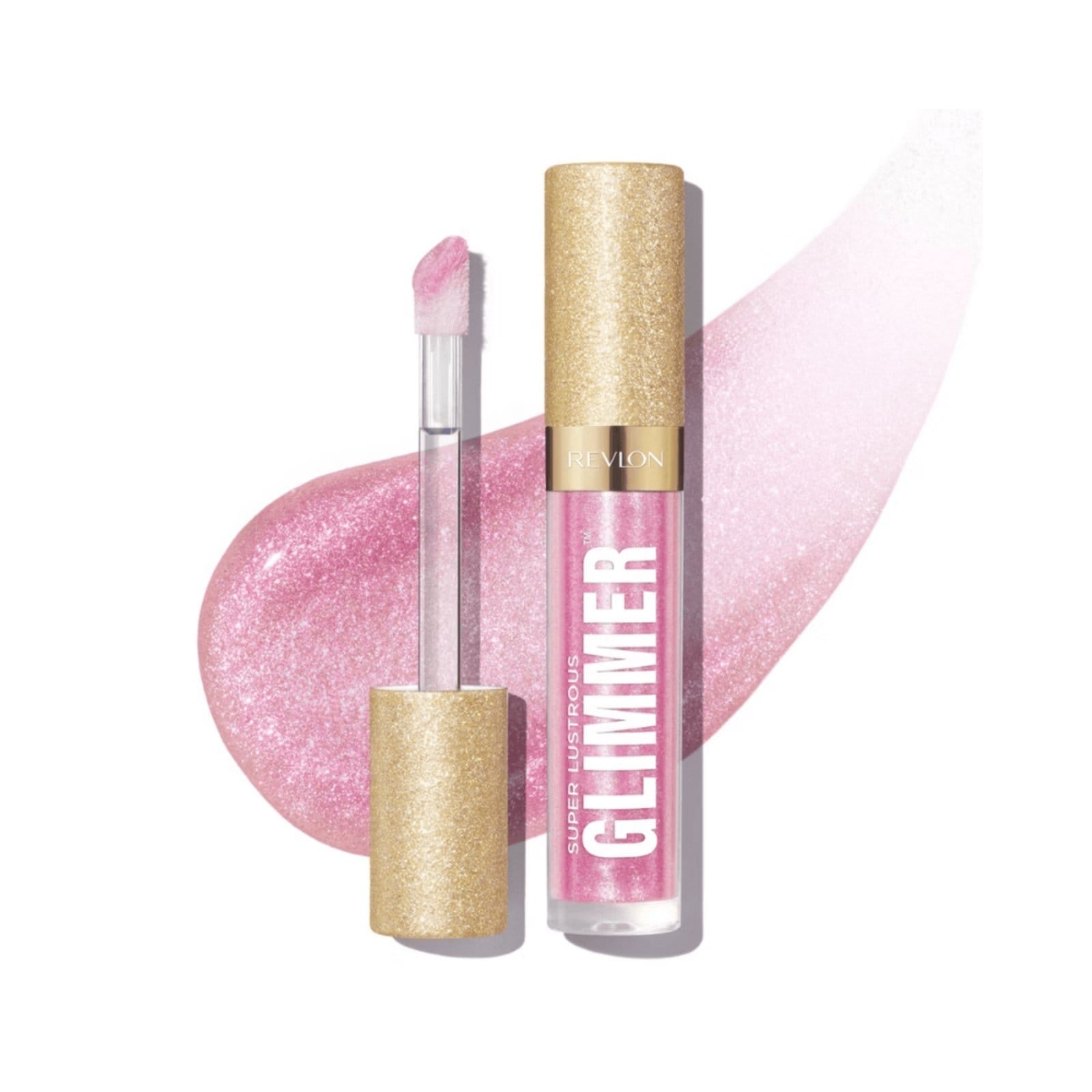 Vista 2 Revlon Super Lustrous Glimmer Gloss 002 Pink Prisma Revlon rosa pink