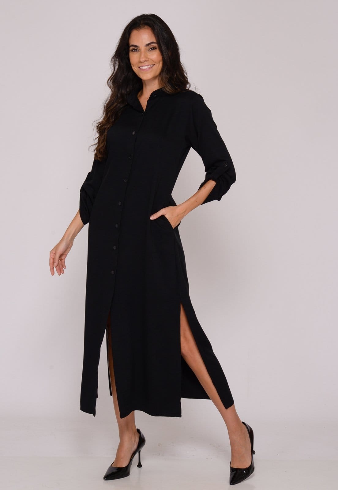 Vestido Chemise Botões M/L B’Bonnie Valentina