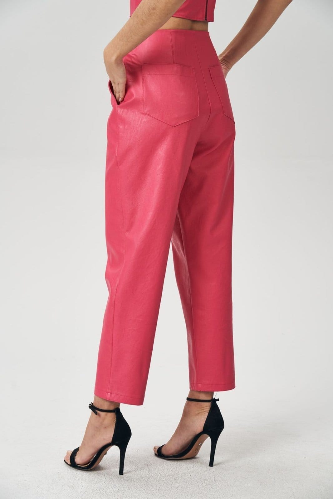 Vista 2 Calça PU Fashion Feminina Acostamento ACT FEMININO preto