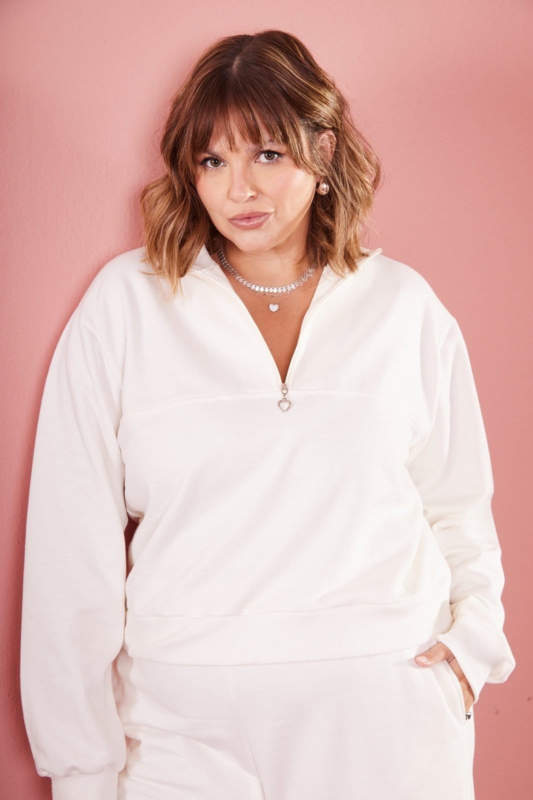 Vista 2 Casaco In Love Moletom Camile Off White In Love off-white white