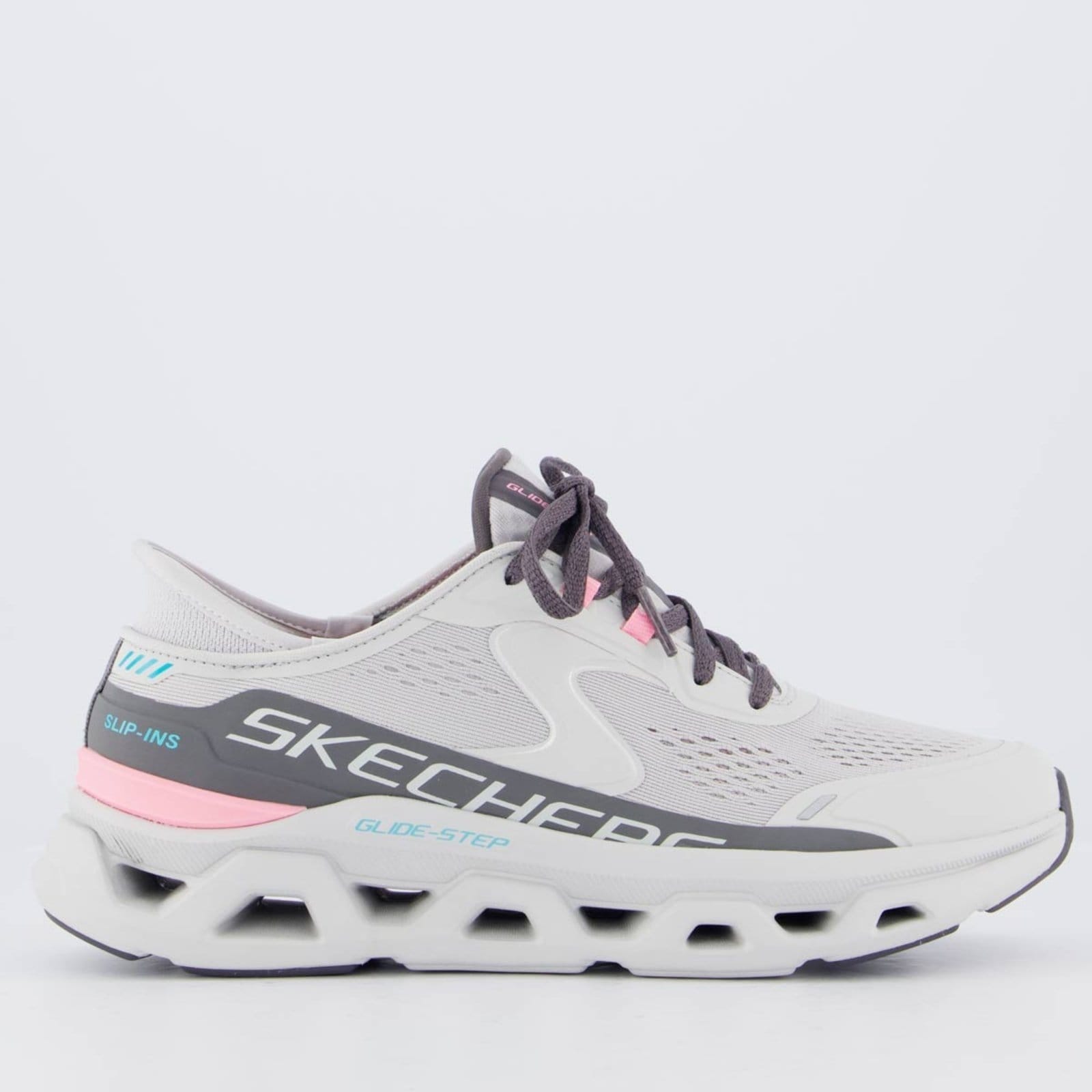 Vista principal Tênis Skechers Glide Step Altus Feminino e R Skechers cinza