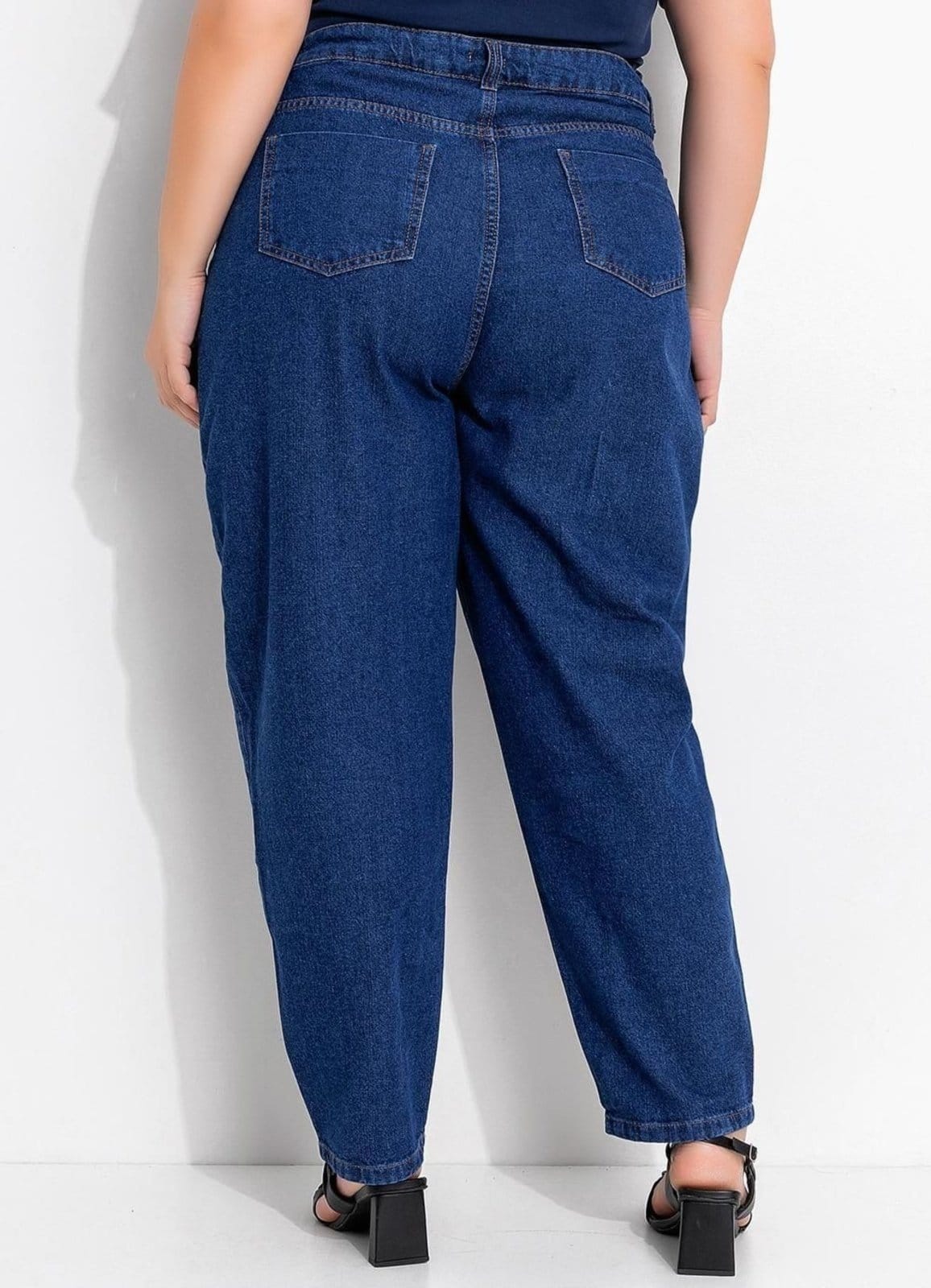 Vista 2 Calça Em Jeans Jeans Escuro Marguerite azul