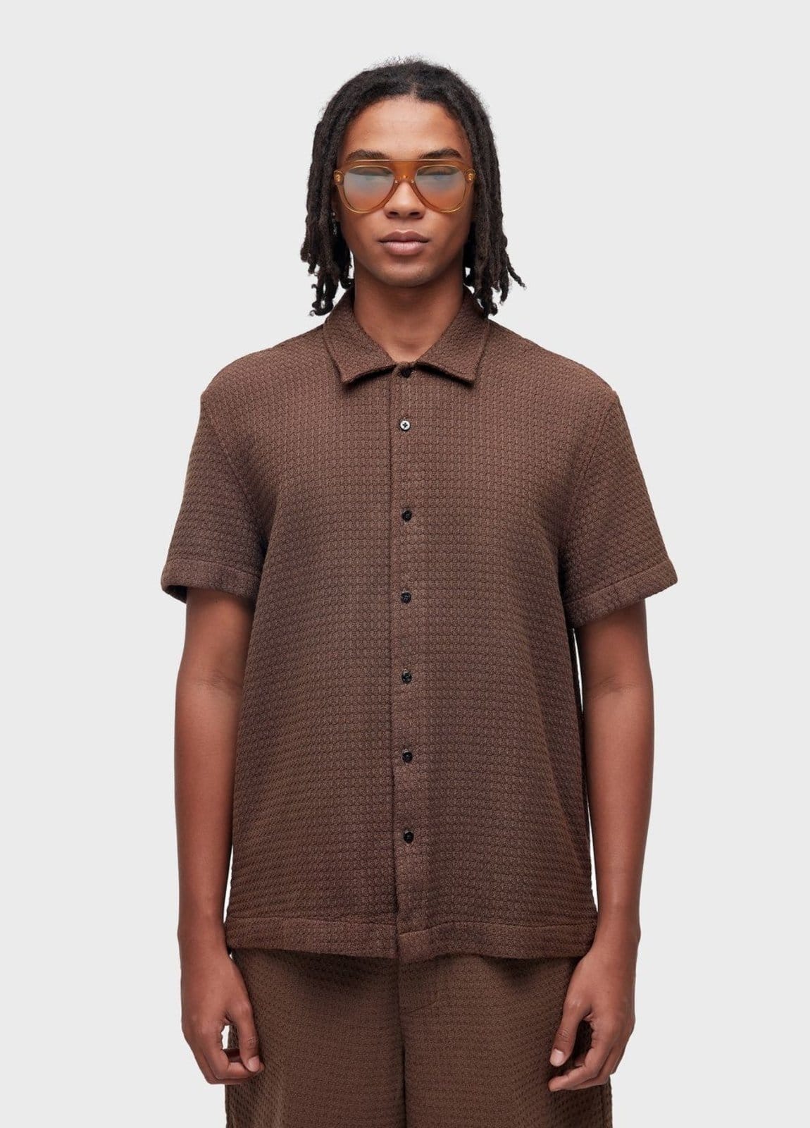 Vista principal Camisa texture color mc Osklen marrom