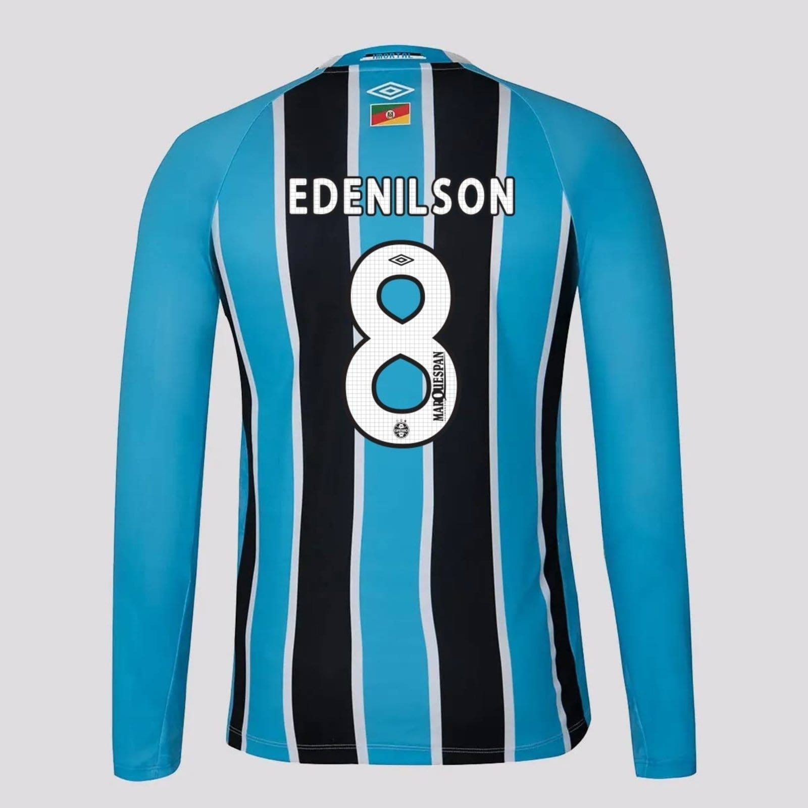Camisa Umbro Grêmio I 2025 Manga Longa 8 Edenilson