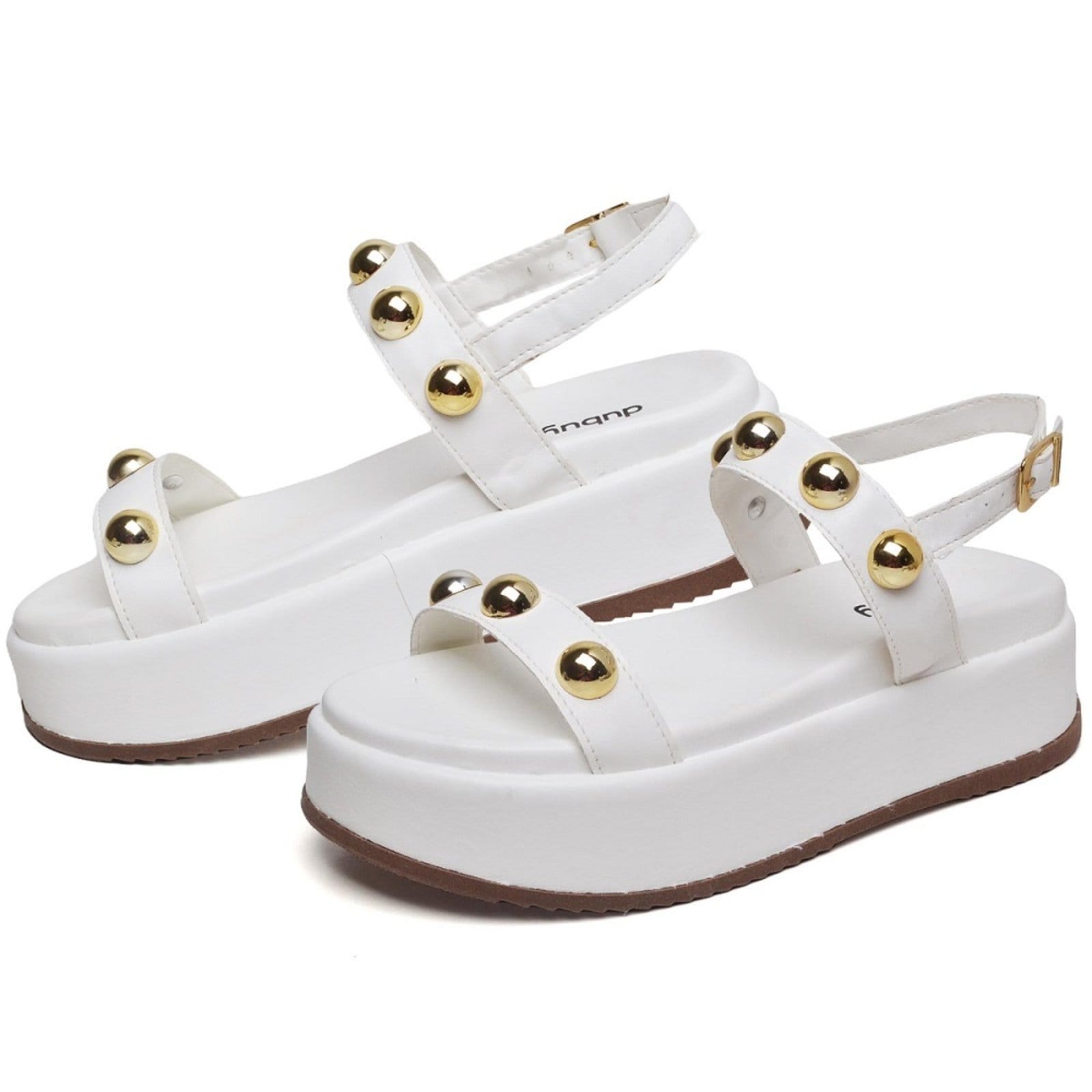 Vista 2 Sandália Flatform Feminino DUBUY 2074FG DUBUY branco