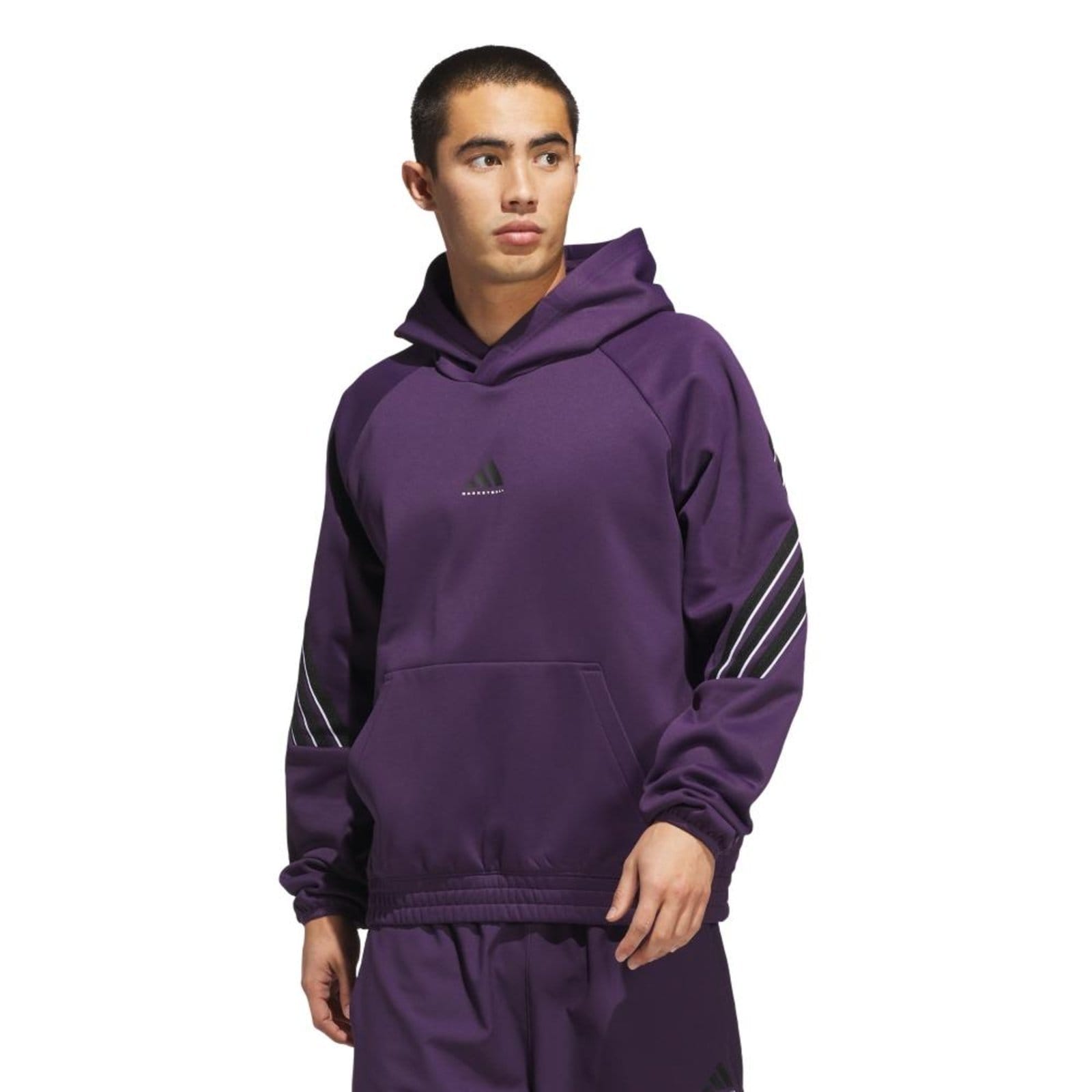 Vista principal Moletom com capuz Adidas Basketball Crazy Warm Fleece adidas Performance Adidas roxo