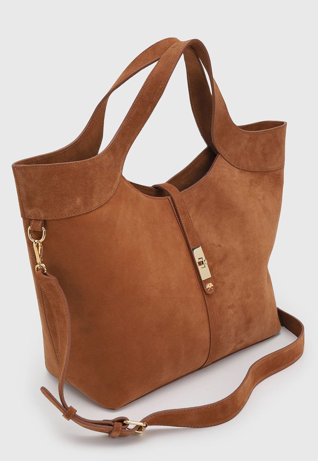 Vista 2 Bolsa Feminina Luiza Barcelos Grande Caramelo Luiza Barcelos marrom