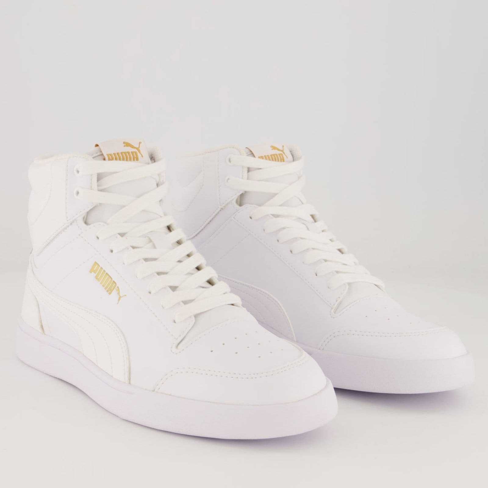 Vista 2 Tênis Puma Shuffle Mid BDP Feminino Puma branco