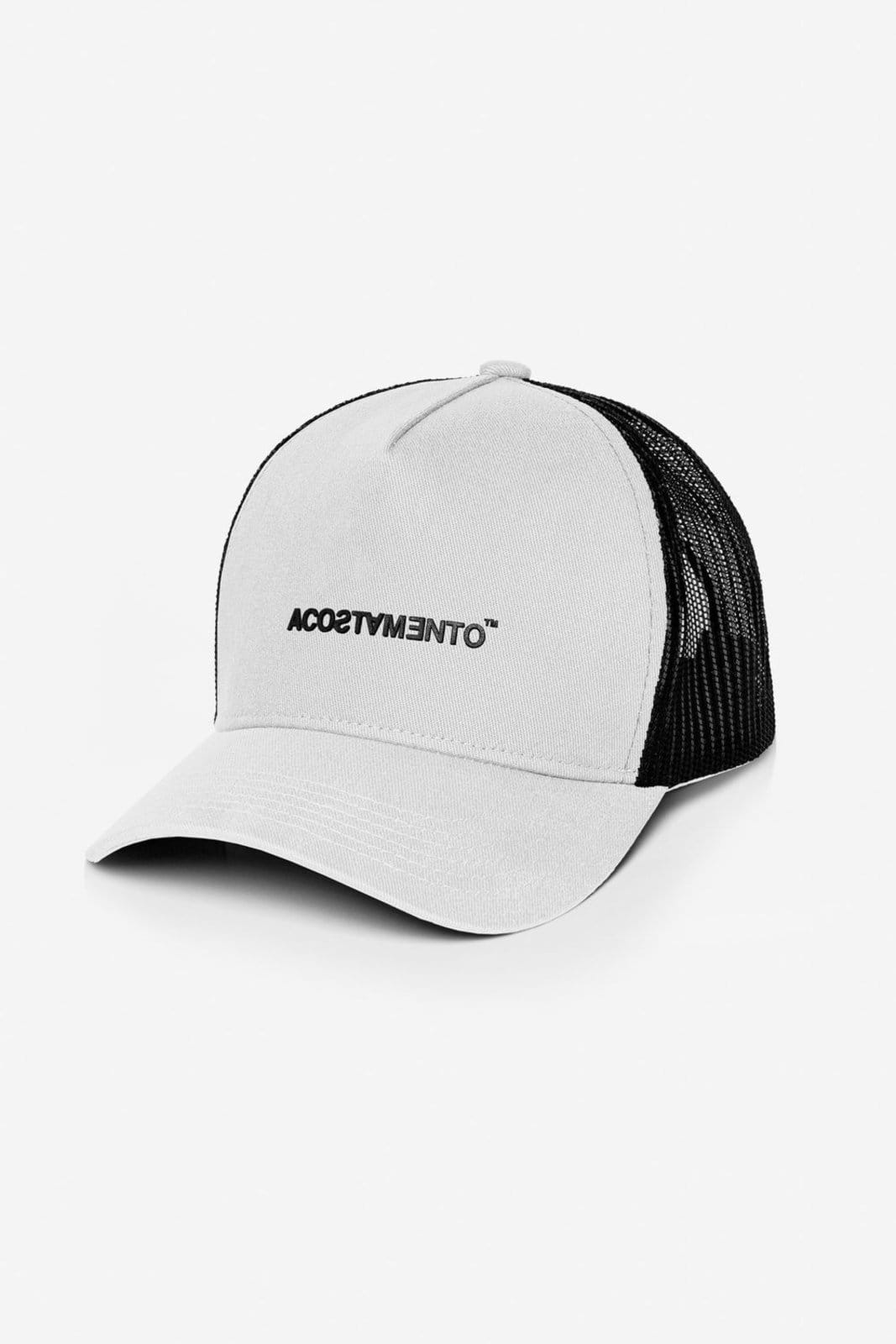 Vista principal Boné Trucker Lettering Masculino Acostamento ACOSTAMENTO ESSENTIALS branco