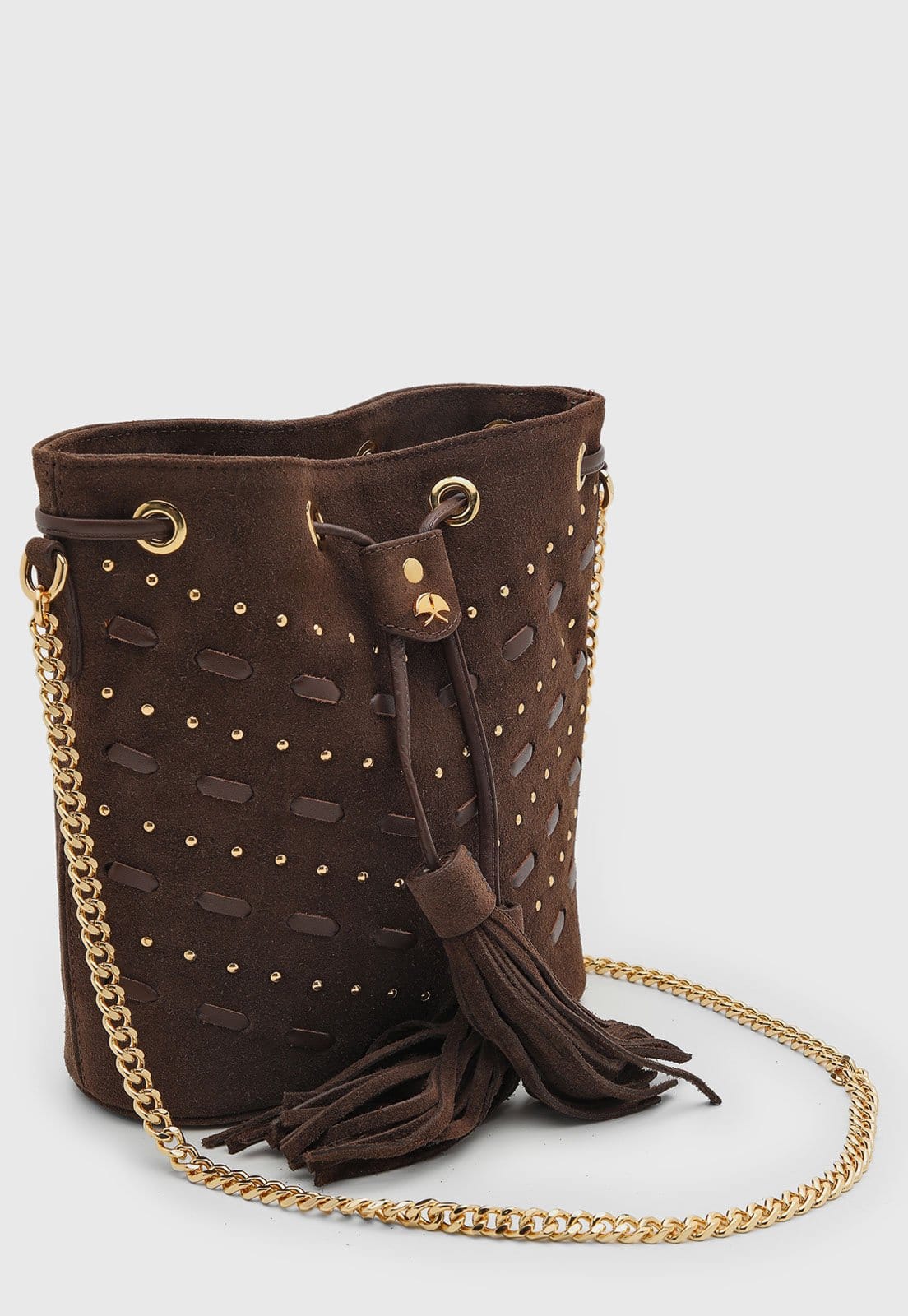 Vista 2 Bolsa Feminina Luiza Barcelos Bucket Luiza Barcelos marrom