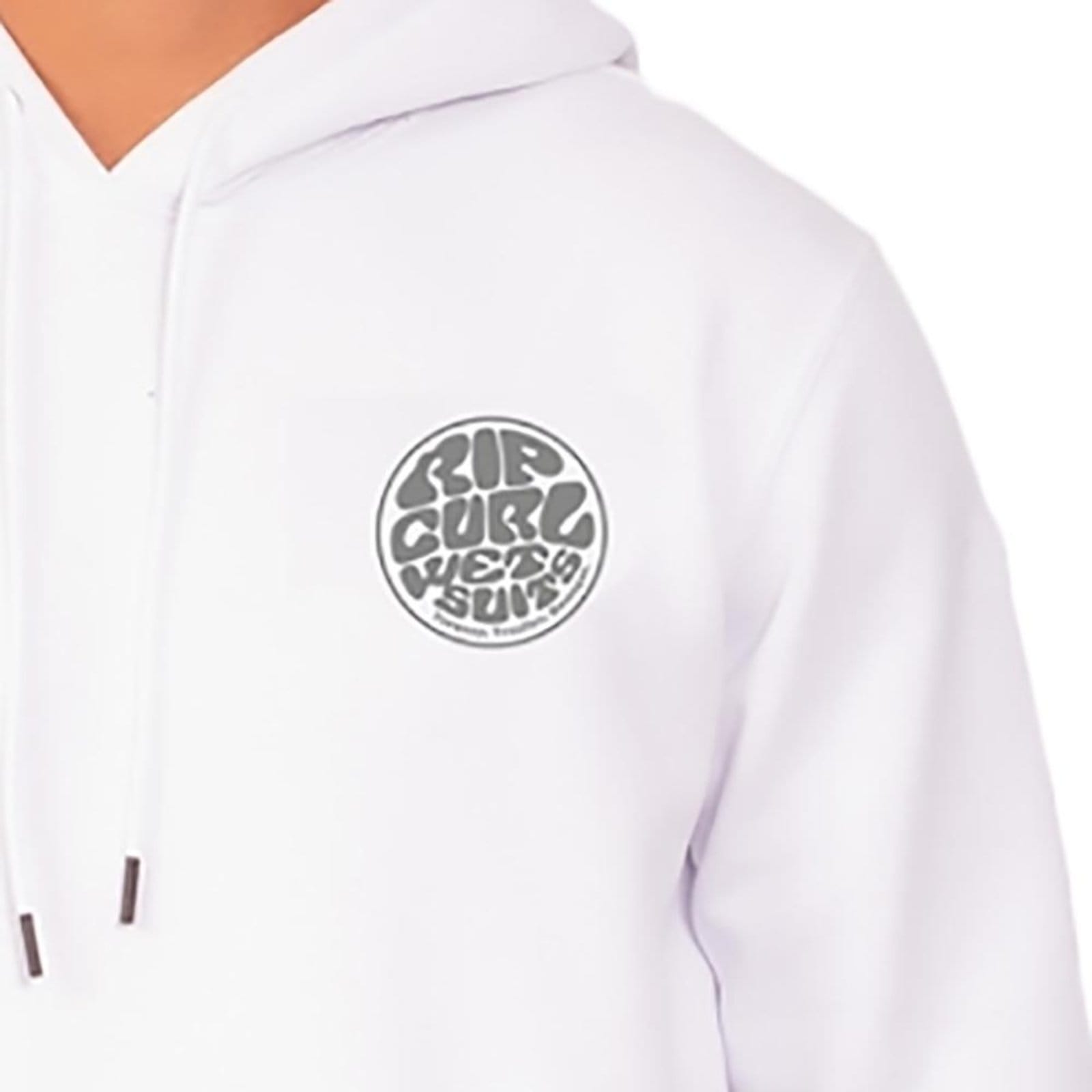 Vista 2 Moletom Rip Curl Canguru Round Logo WT23 Masculino Rip Curl branco