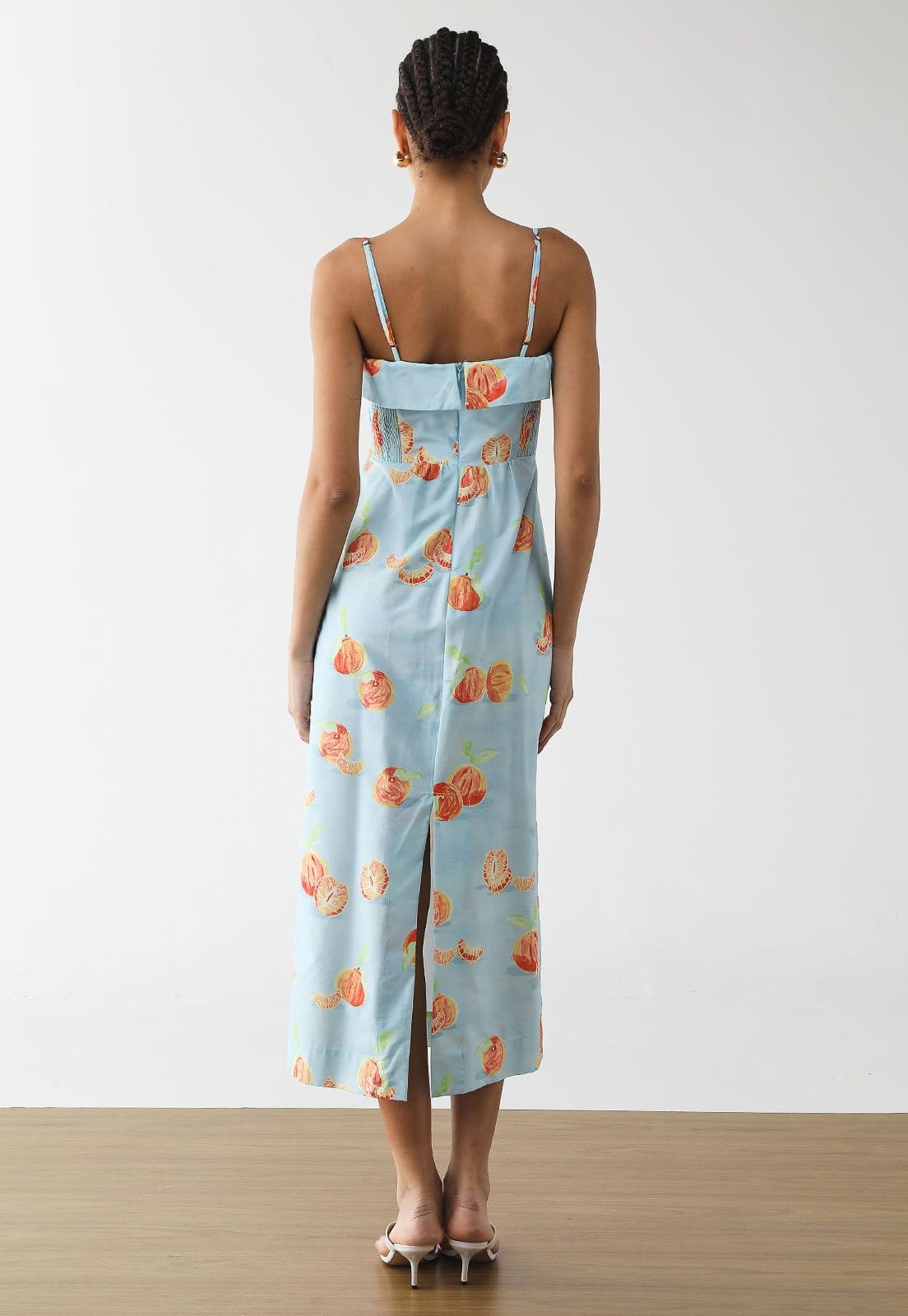 Vista 2 Vestido Feminino FARM Estampa Frutas Claro FARM azul