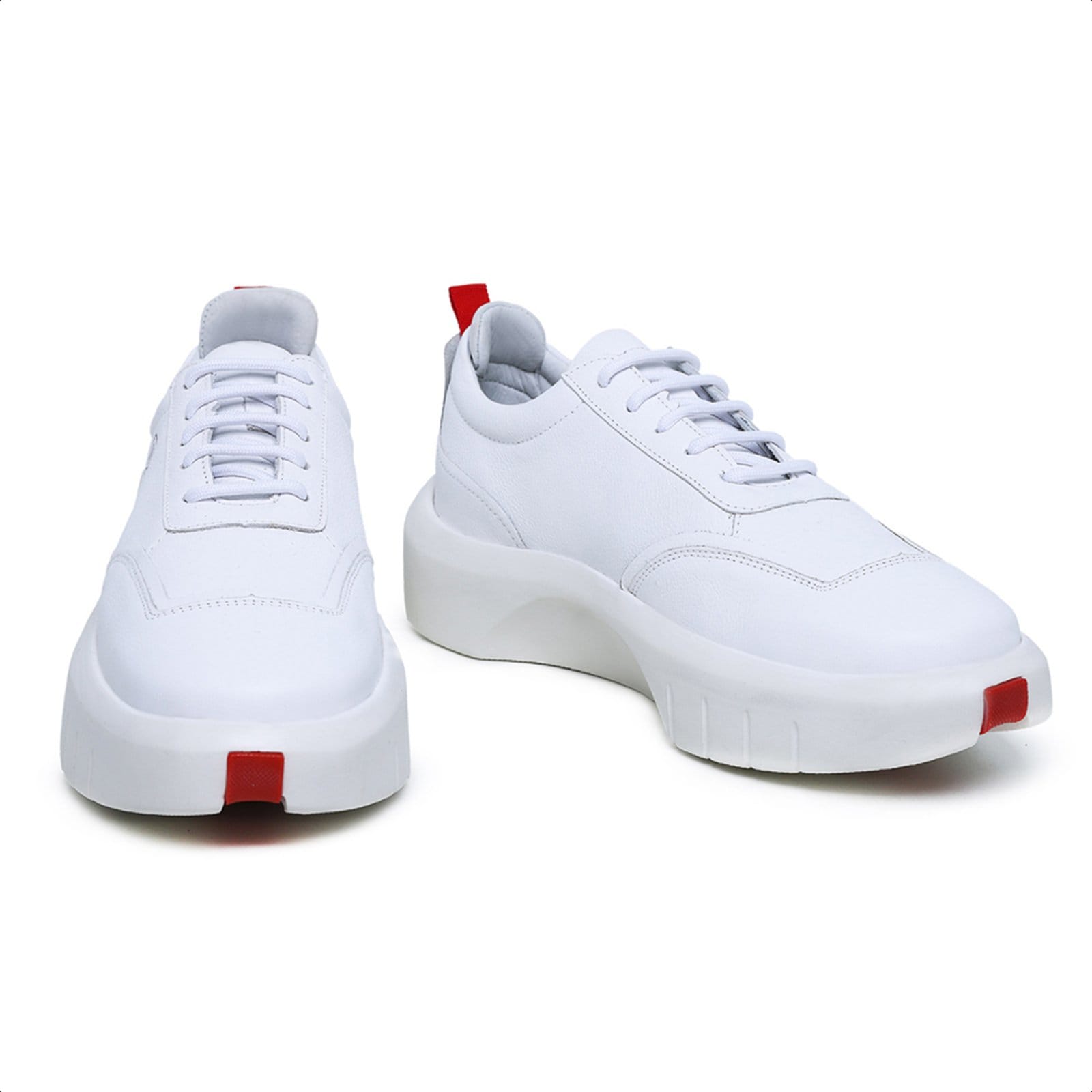 Vista 2 Tênis Casual Masculino Malbork em Couro Branco All White 22000B Malbork branco white