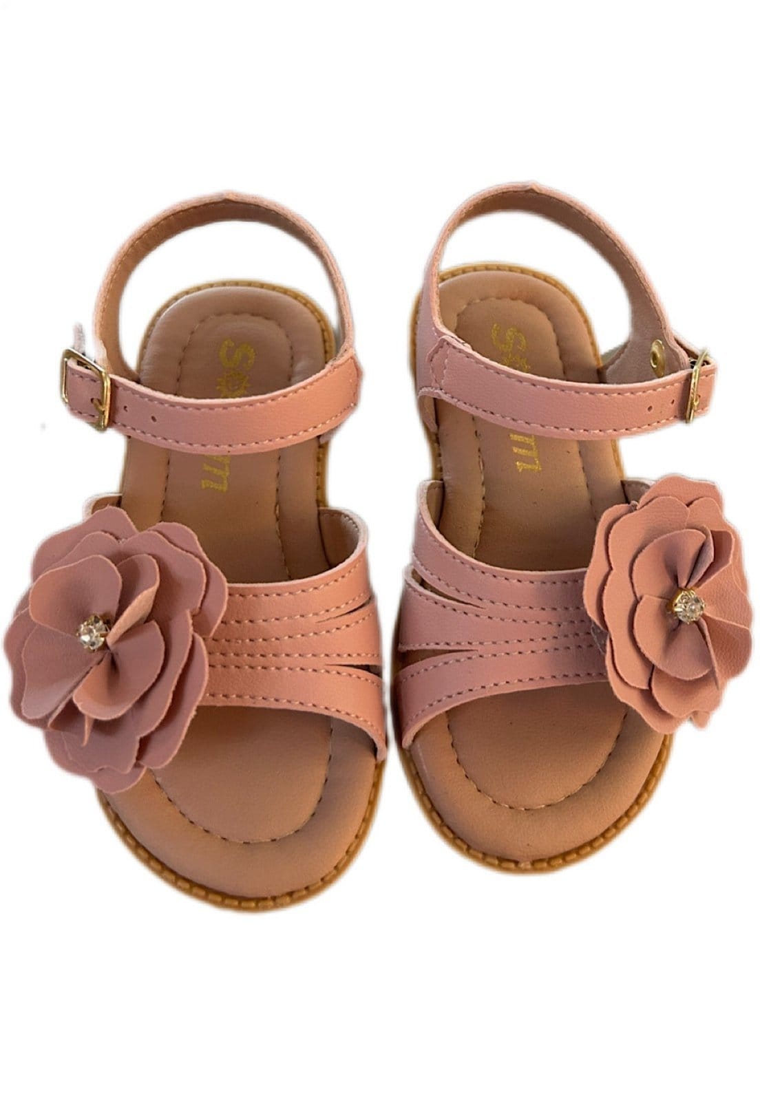 Vista 2 Infantil - Sandália menina infanil Solzim aranha flor SOLZIM CALÇADOS nude